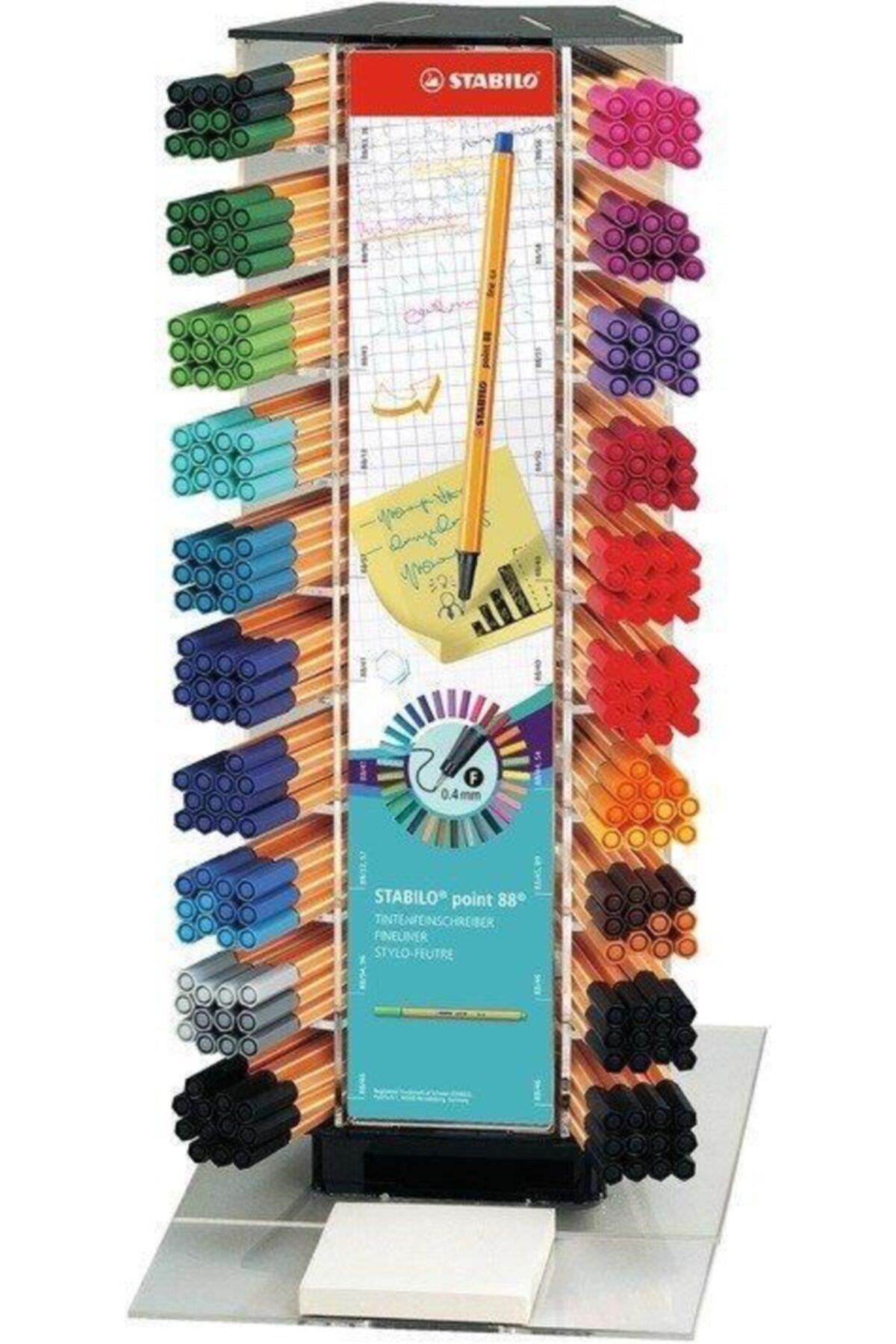 Stabilo İnce Keçe Uçlu Kalem 88 Point 0.4 Mm Karışık Renk (1 Stand 240 Adet Kalem)