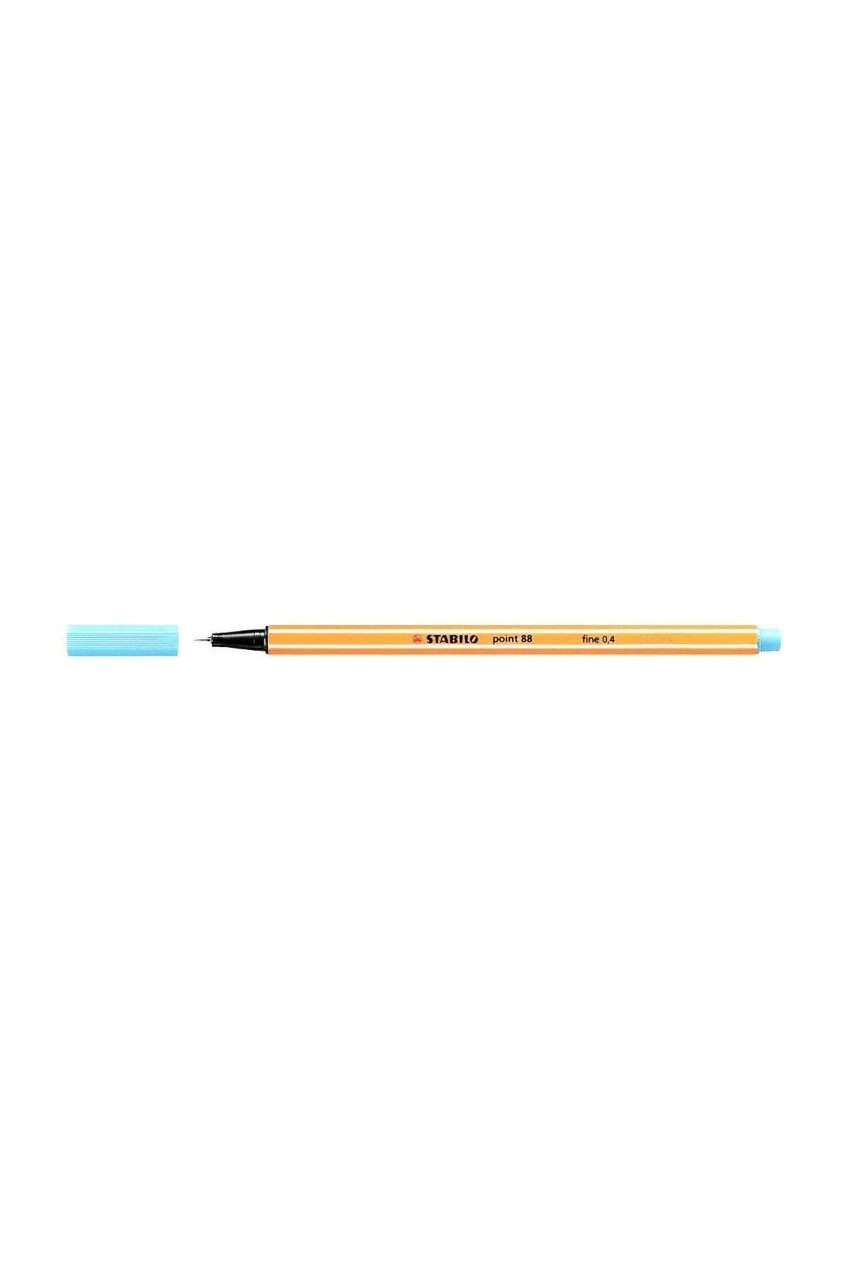 Stabilo Keçe Uçlu İnce Kalem 88 Point 0.4 MM Turkuaz Mavi 88/51 (10 Lu Paket)