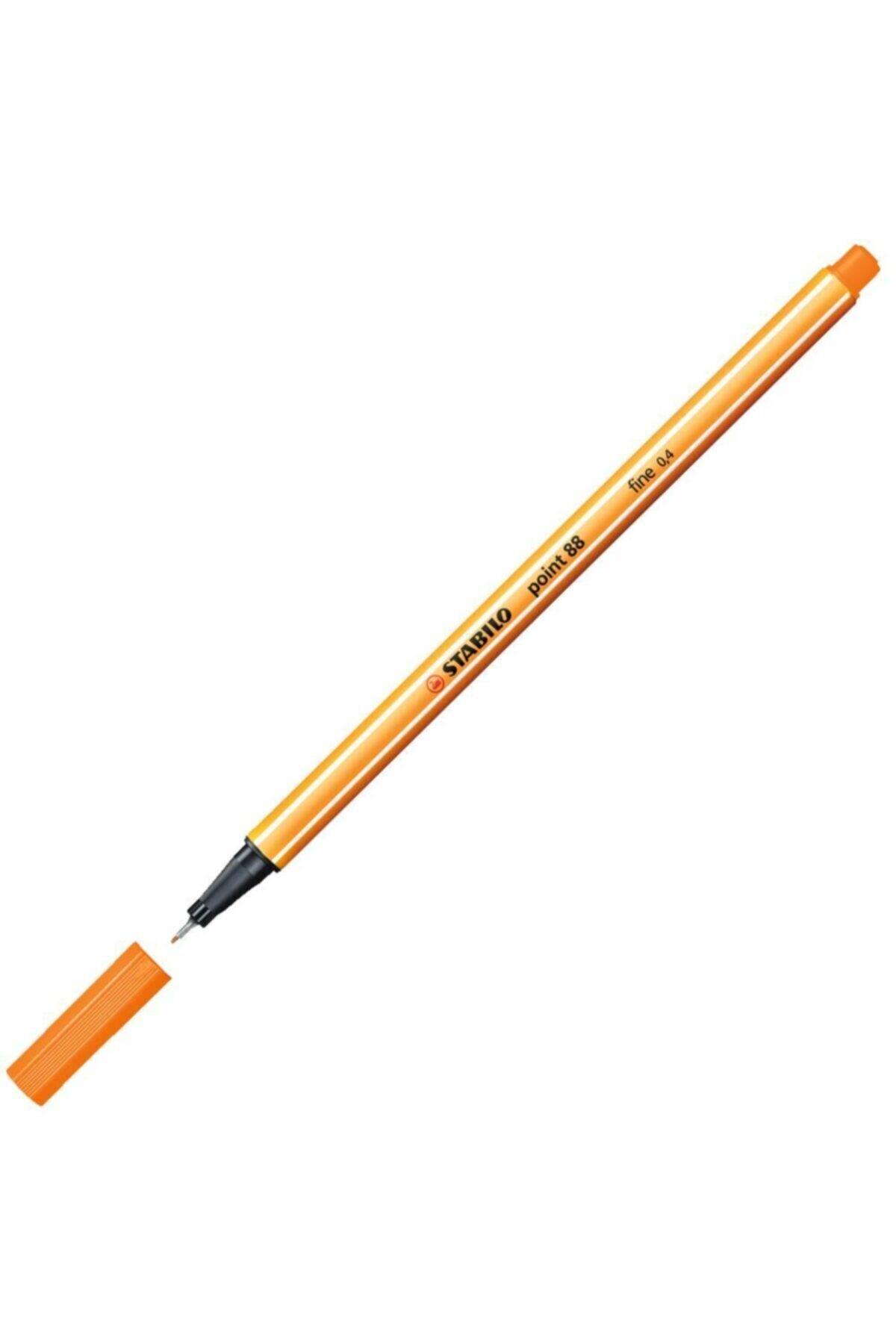 Stabilo Keçe Uçlu İnce Kalem 88 Point 0.4 MM Turuncu 88/54 (10 Lu Paket)