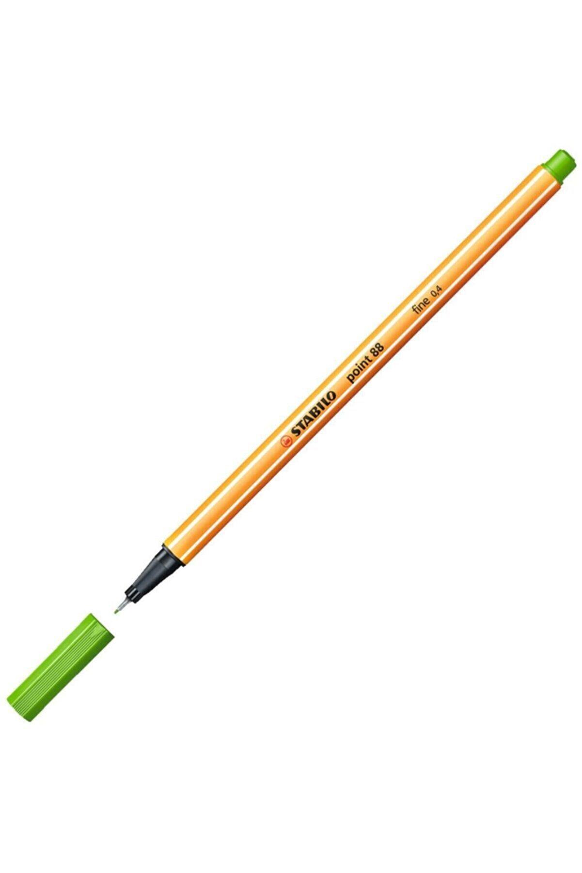 Stabilo Keçe Uçlu İnce Kalem 88 Point 0.4 MM Yaprak Yeşili 88/43 (10 Lu Paket)