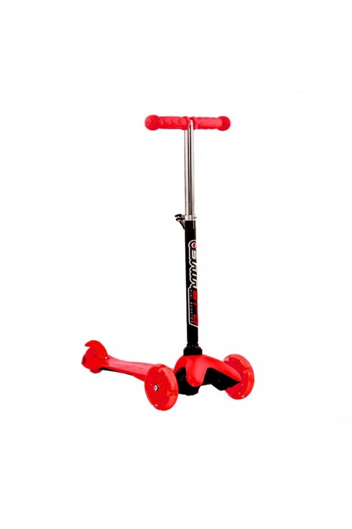 Can Scooter 3 Tekerli LED Işıklı Kırmızı Yeni Nesil Scooter
