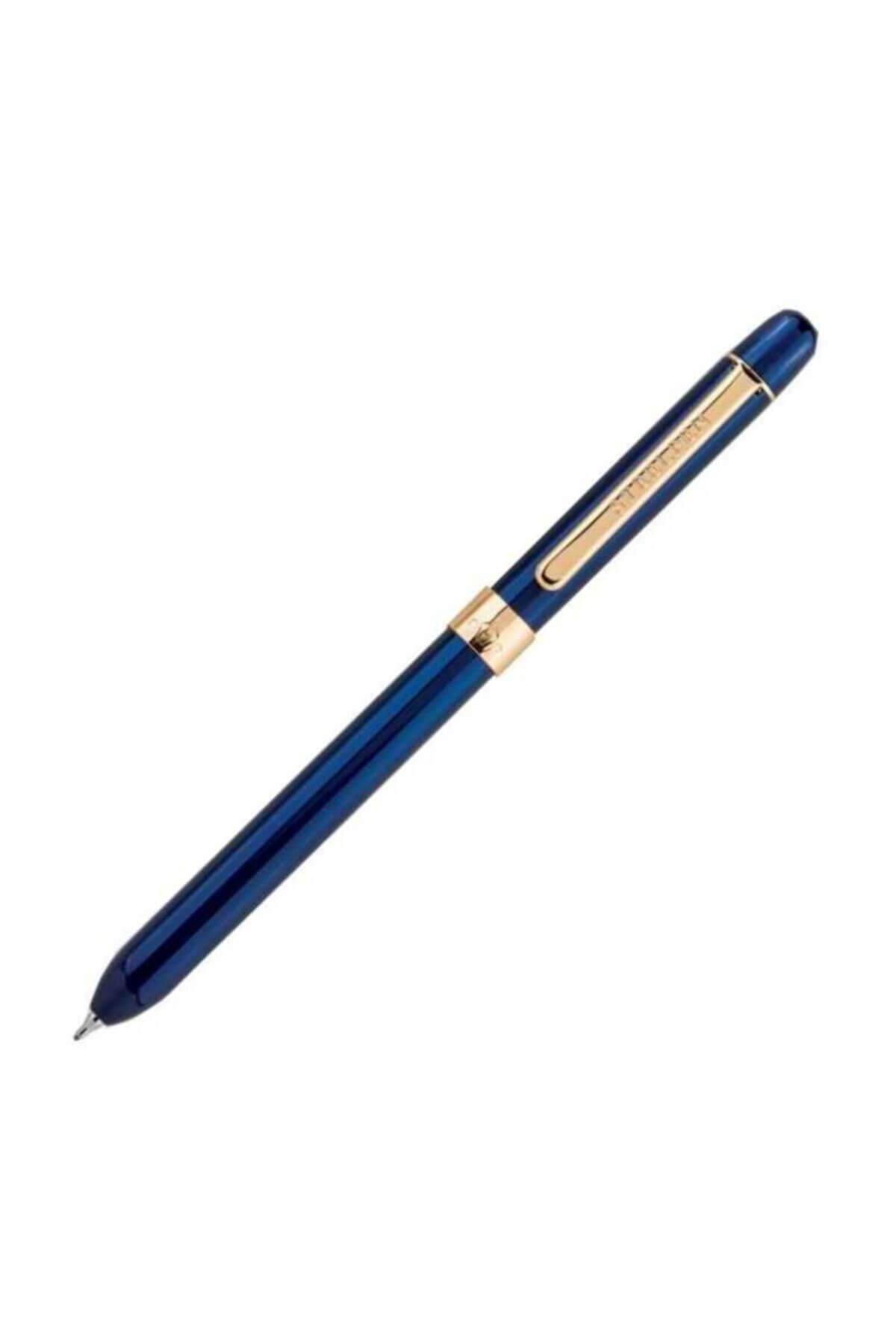 Steel Pen Fonksiyonlu Kalem 2 Tükenmez + Versatil 0.7 MM Kırmızı 3 Fonksiyonlu Kalem
