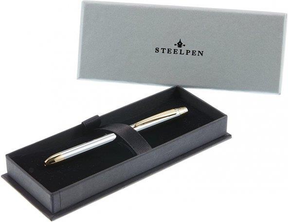 Steel Pen Fonksiyonlu Kalem 2 Tükenmez + Versatil Diplomat 0.7 MM Medalist 430 Metal