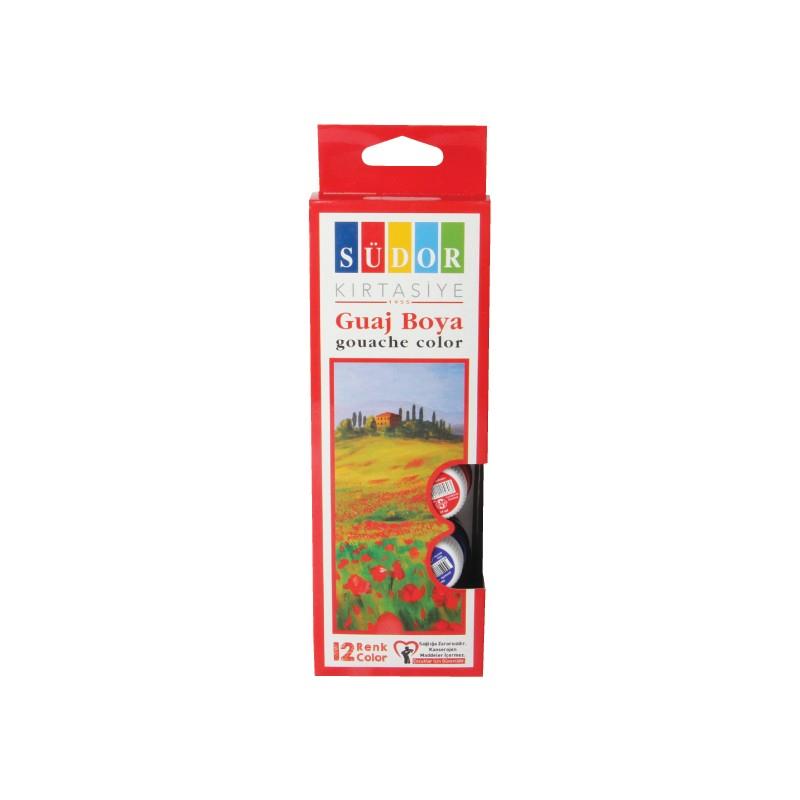 Südor Guaj Boya Şişe 12 Renk 15 ML SD525