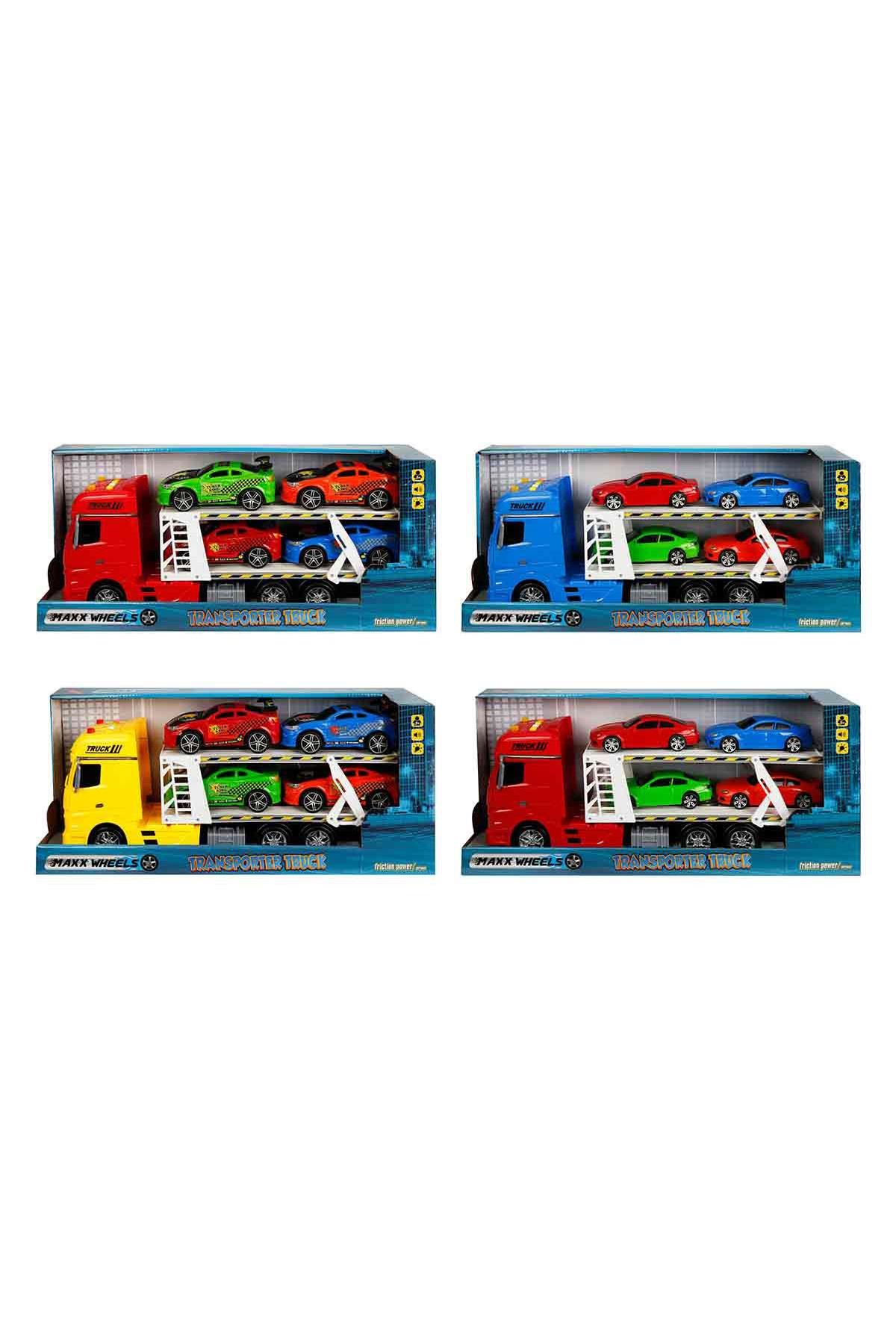 Sun-Yfn-Mxx-1/24 Transporter 2 Katlı 4 Araçlı 44 Cm.Ses/Işık Fr.4A.