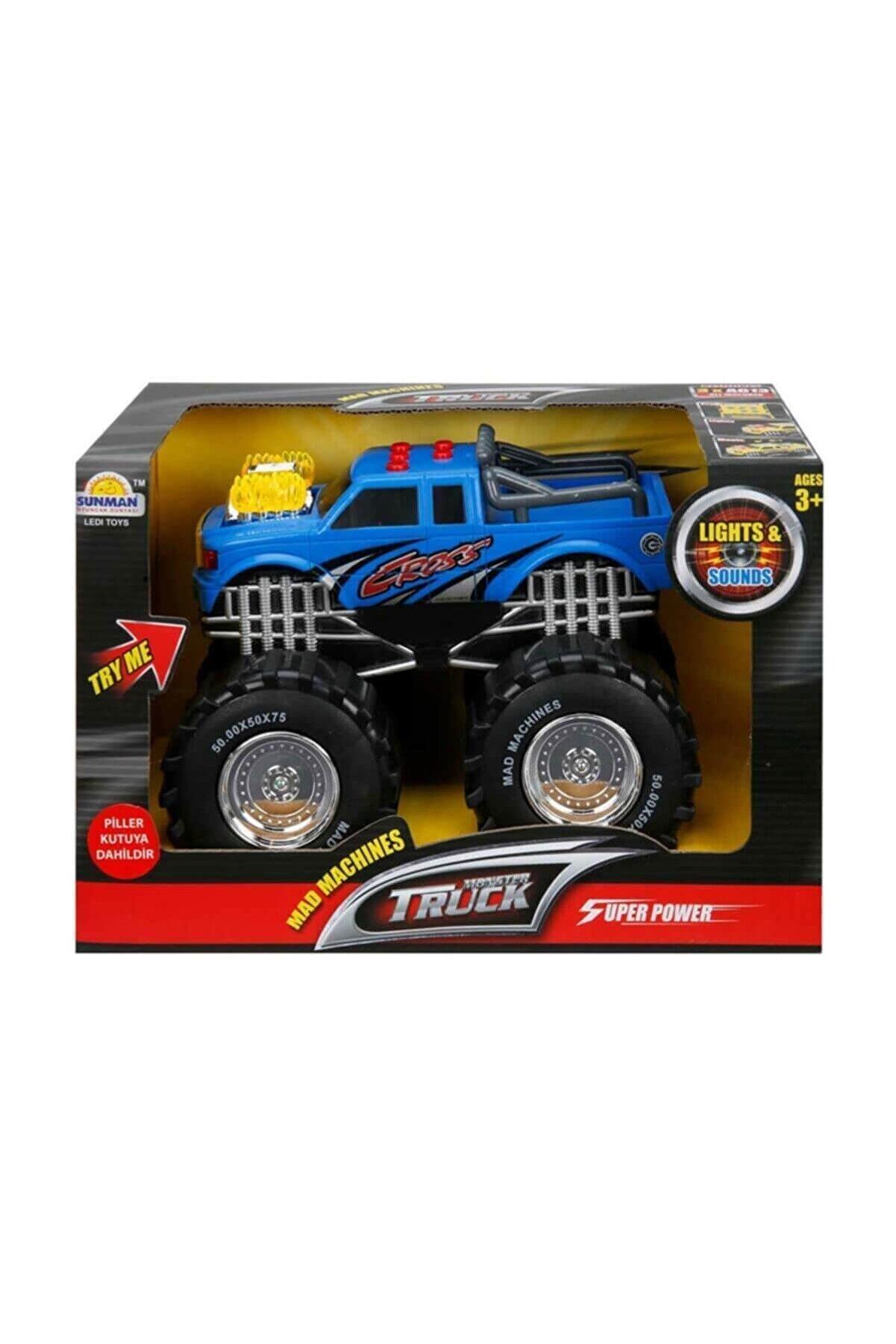 Sunman Maxx Wheels Sesli ve Işıklı Off-Road Dev Teker Araç (Karışık Renk 1 Adet)