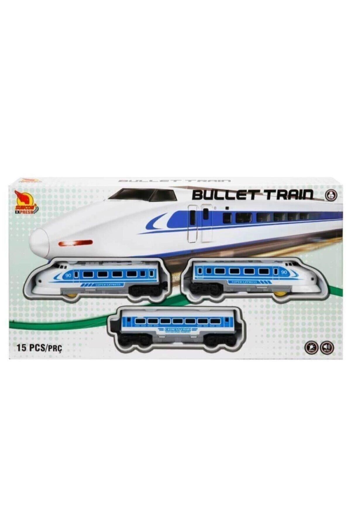 Sunman Sesli ve Işıklı Tren Seti 15 Parça (Karışık Renk 1 Adet)