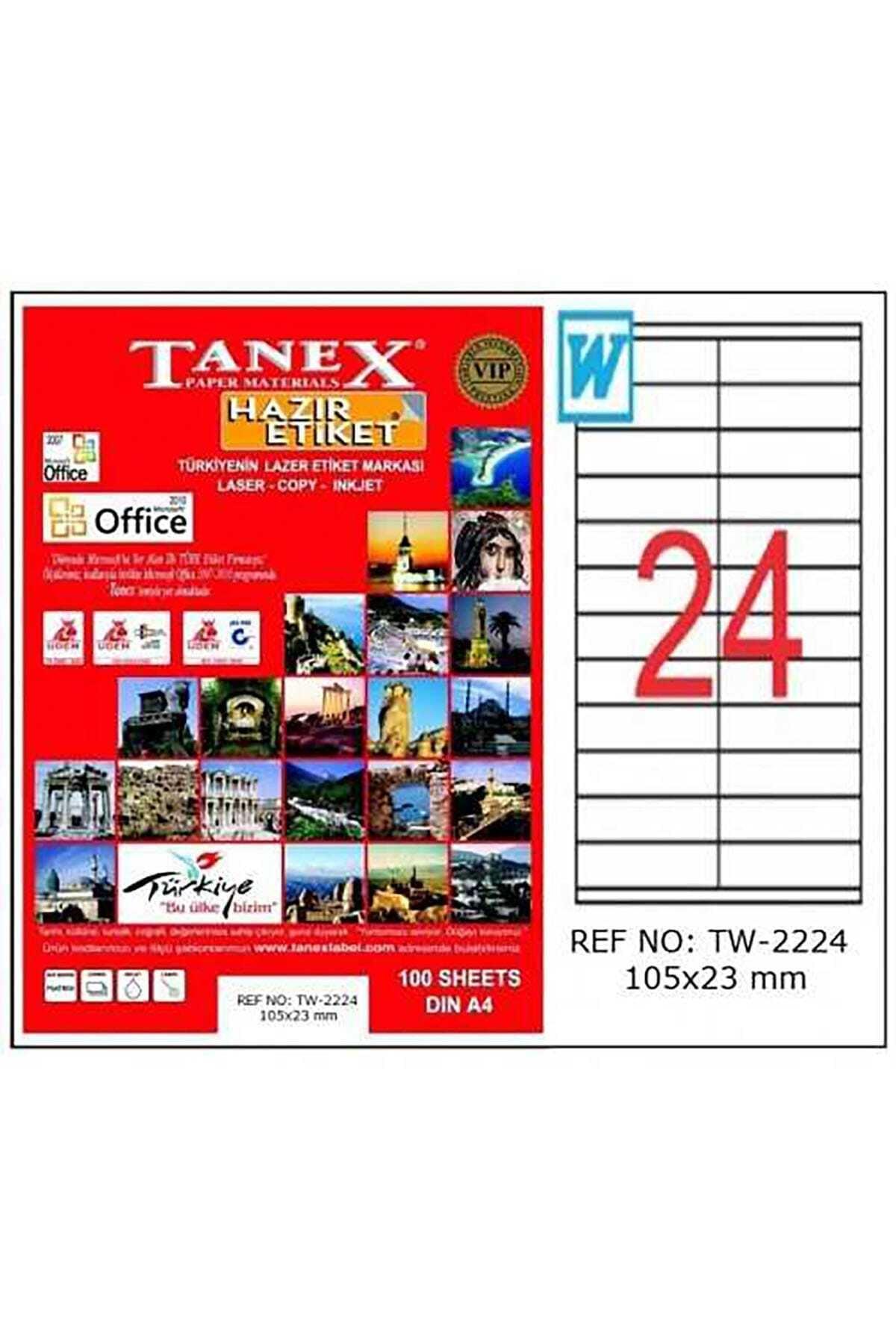 Tanex Lazer Etiket 100 YP 105x23 Laser-Copy-Inkjet TW-2224