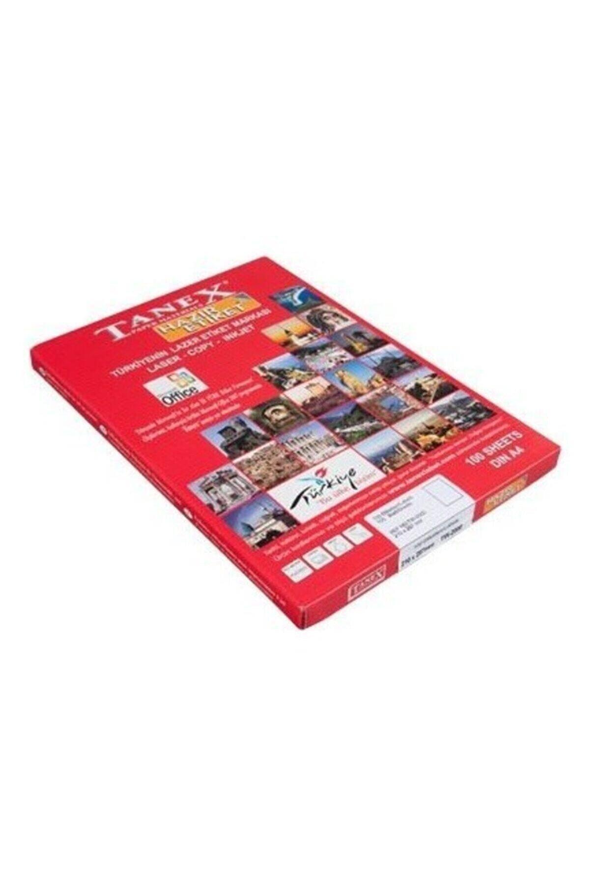 Tanex Lazer Etiket 100 Yaprak 105 x 280 Mm Lazer Yazıcı Etiketi