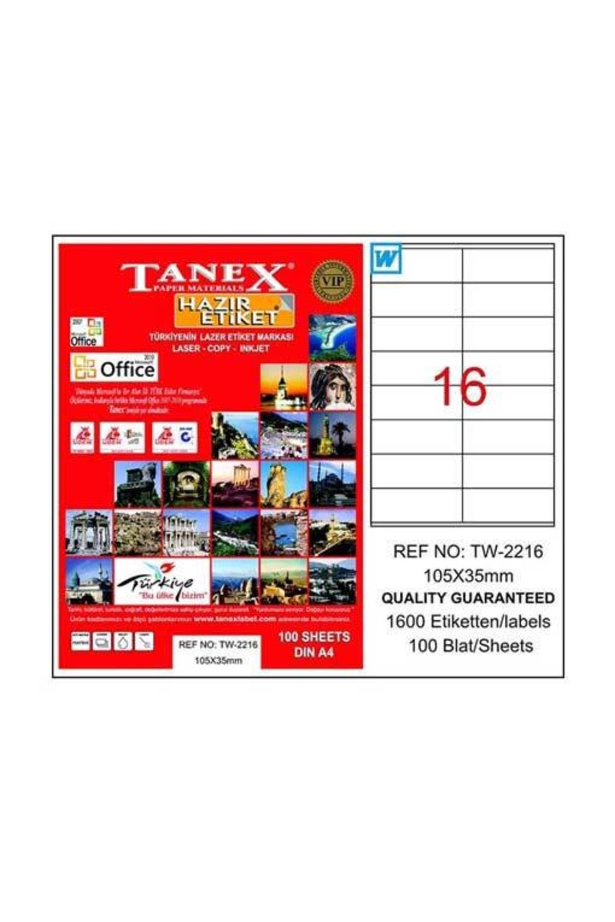 Tanex Lazer Etiket 100 YP 105x35 Laser-Copy-Inkjet TW-2216