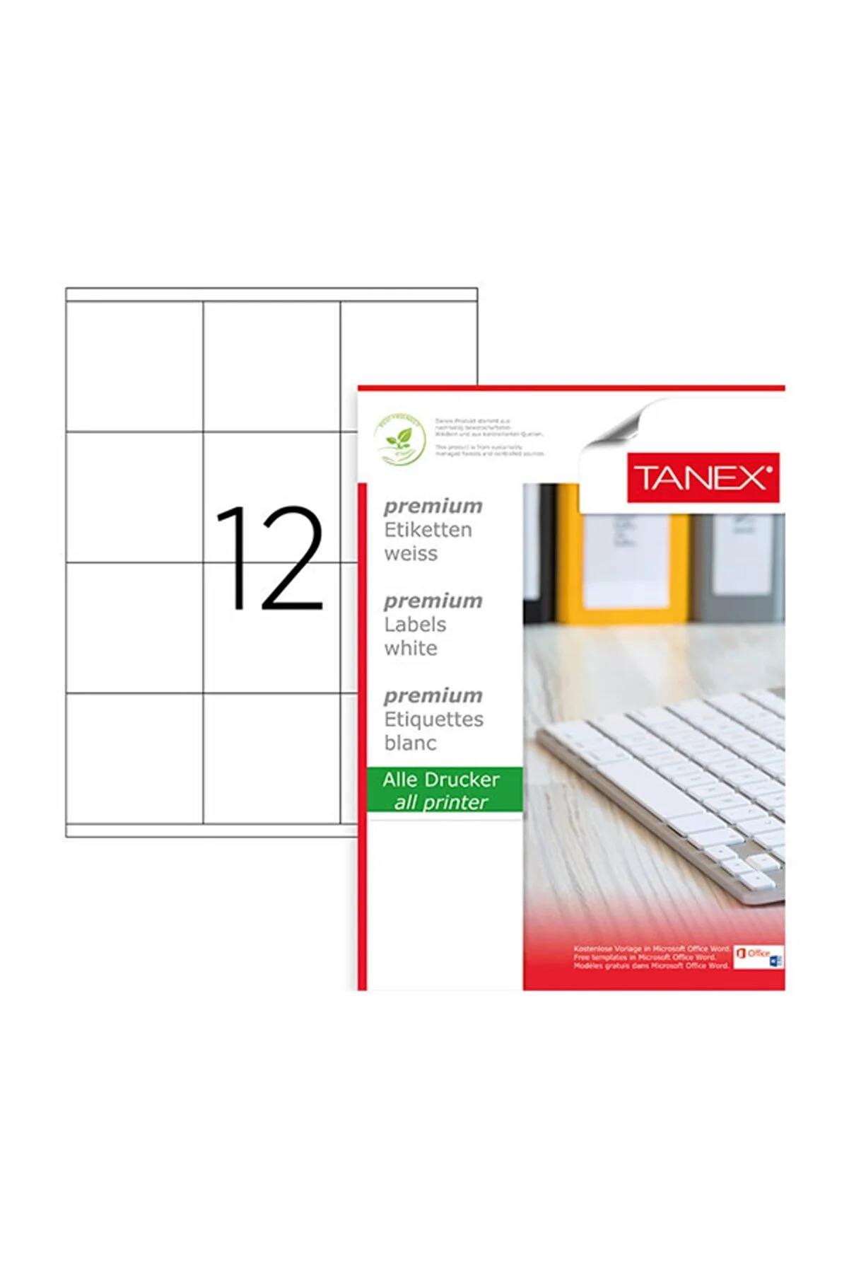 Tanex Lazer Etiket 100 YP 105x48 Laser-Copy-Inkjet TW-2612