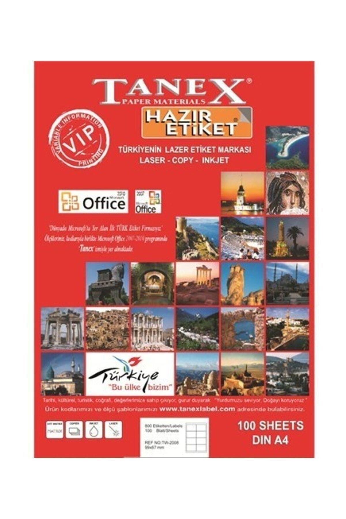 Tanex Lazer Etiket 100 YP 43x8.5 MM Laser-Copy-Inkjet TW-2096