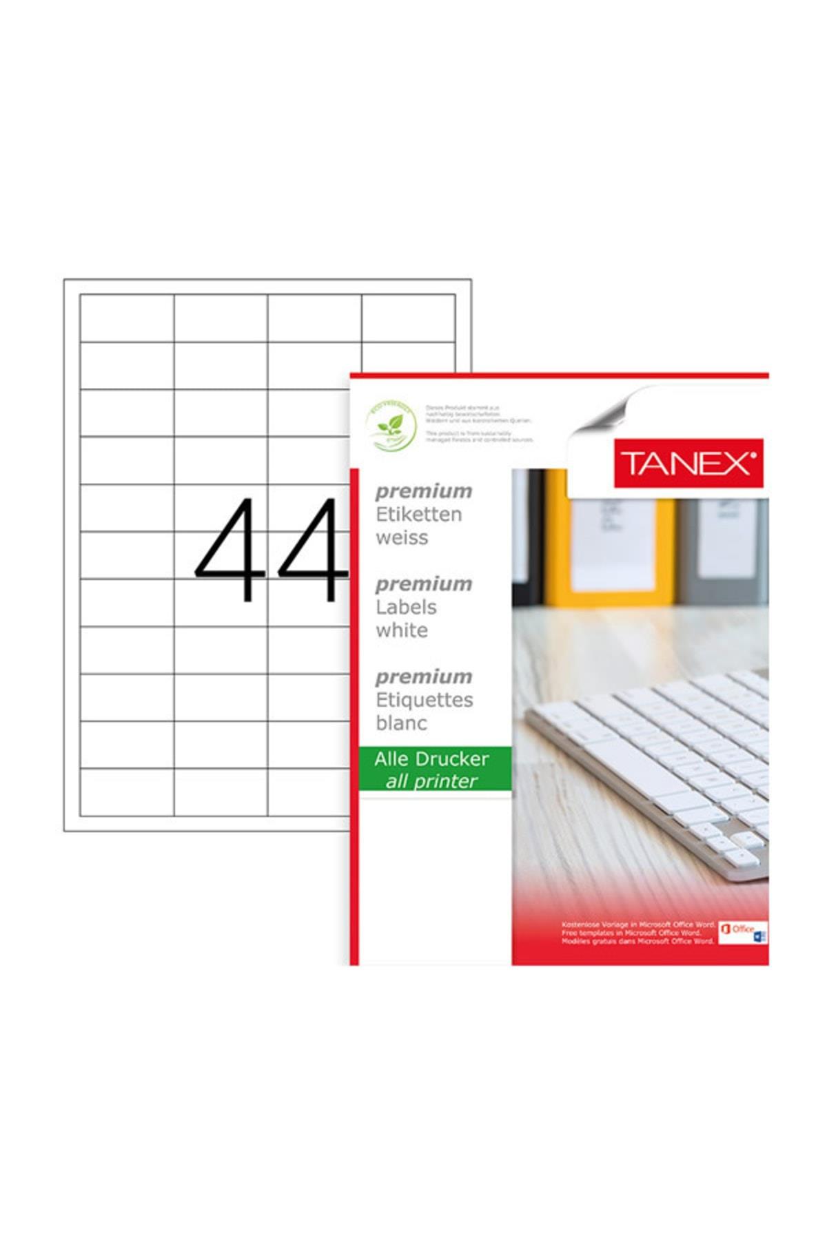 Tanex Lazer Etiket 100 YP 48x25 MM Laser-Copy-Inkjet TW-2044