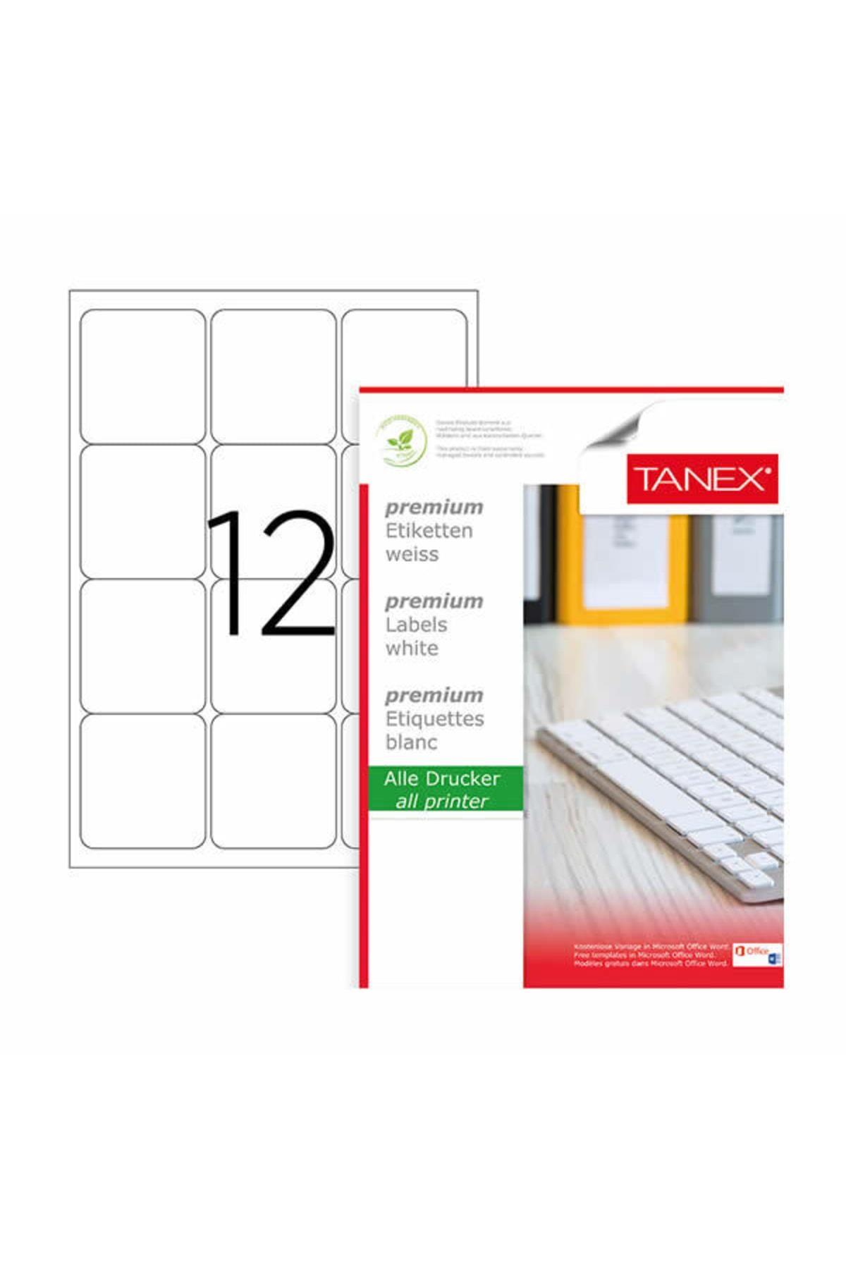 Tanex Lazer Etiket 100 YP 63x72 MM Laser-Copy-Inkjet TW-2012