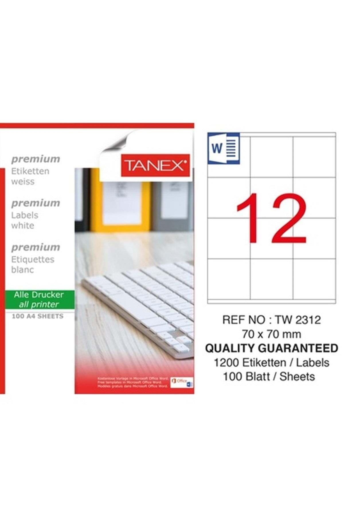 Tanex Lazer Etiket 100 YP 70x70 Laser-Copy-Inkjet TW-2312