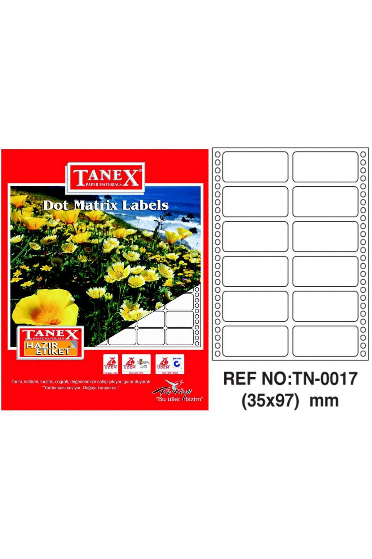 Tanex Sürekli Form Etiket 1250 Lİ 35x97