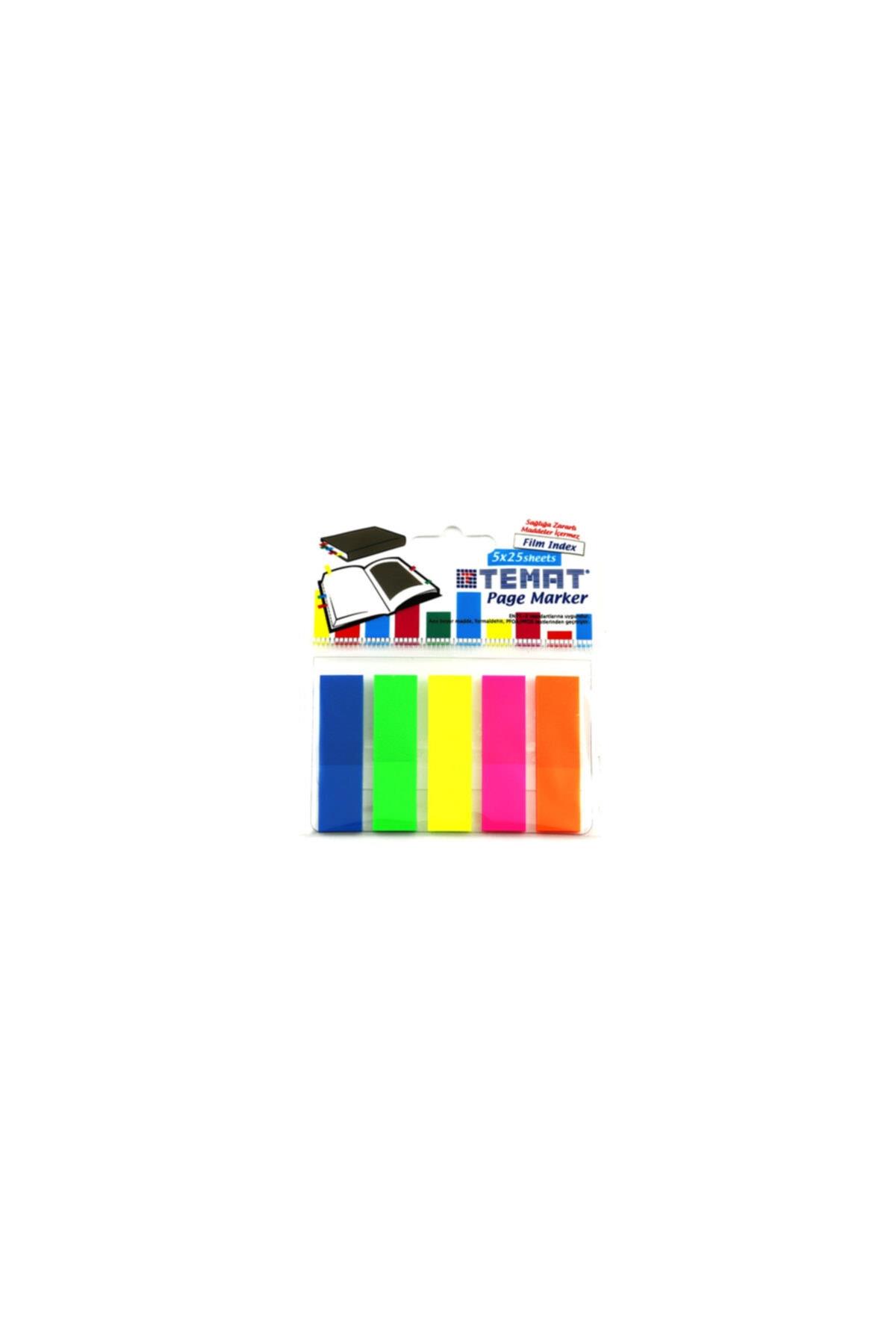 Temat İndex İşaret Bant Film Ayraç 12x45 mm 5 Li