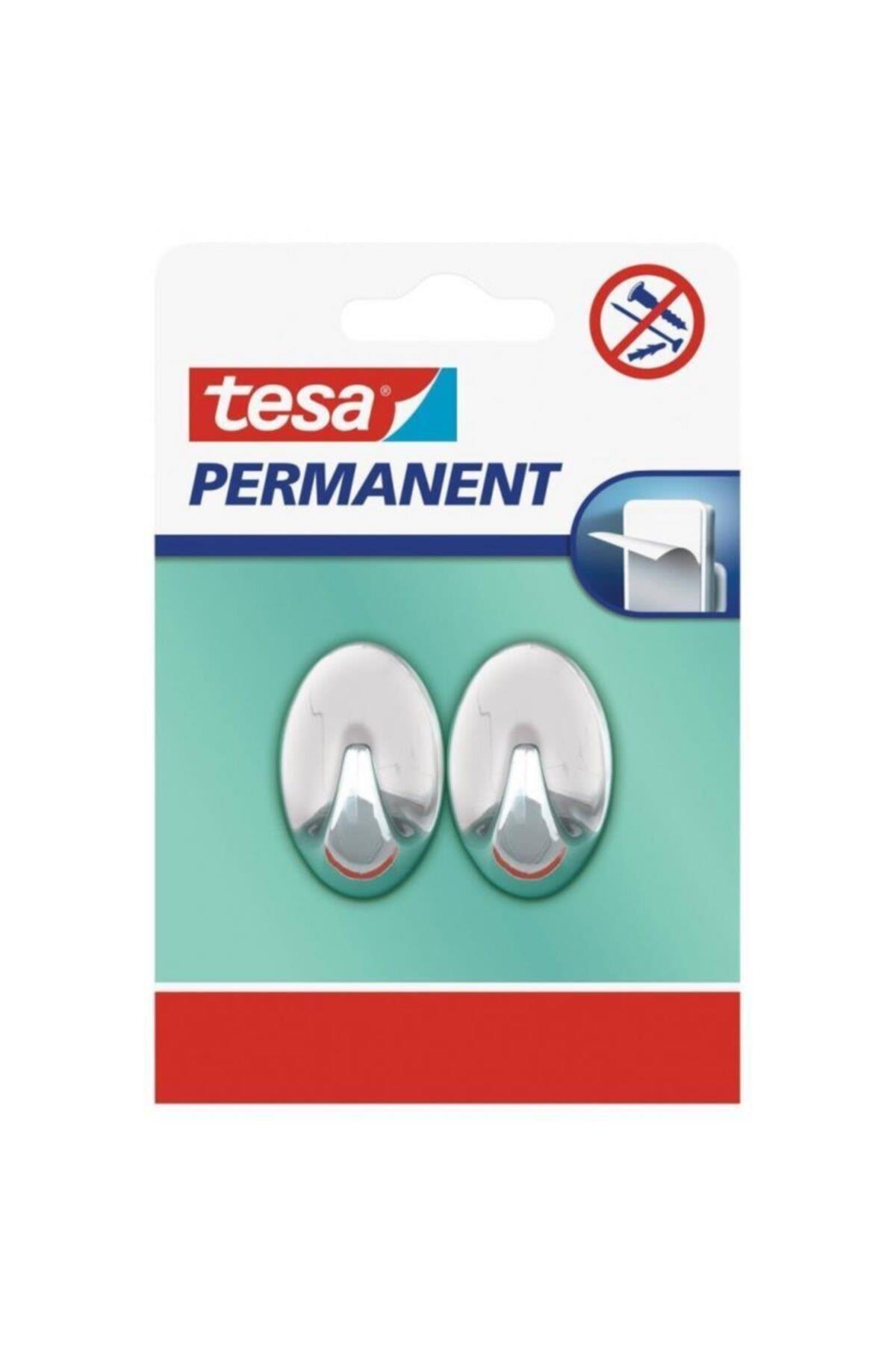 Tesa Askı Kendinden Yapışkanlı Permanent Hooks Oval S Chrome 66604-00000-00