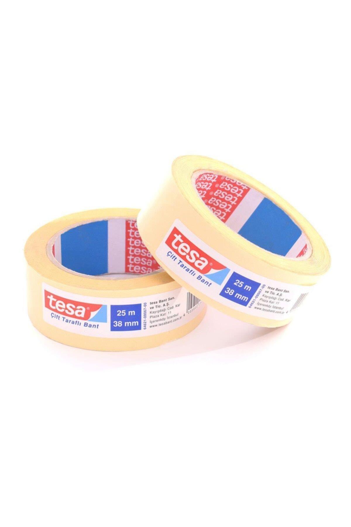 Tesa Çift Taraflı Bant Filmik Şeffaf 25x38 64621-00067-00