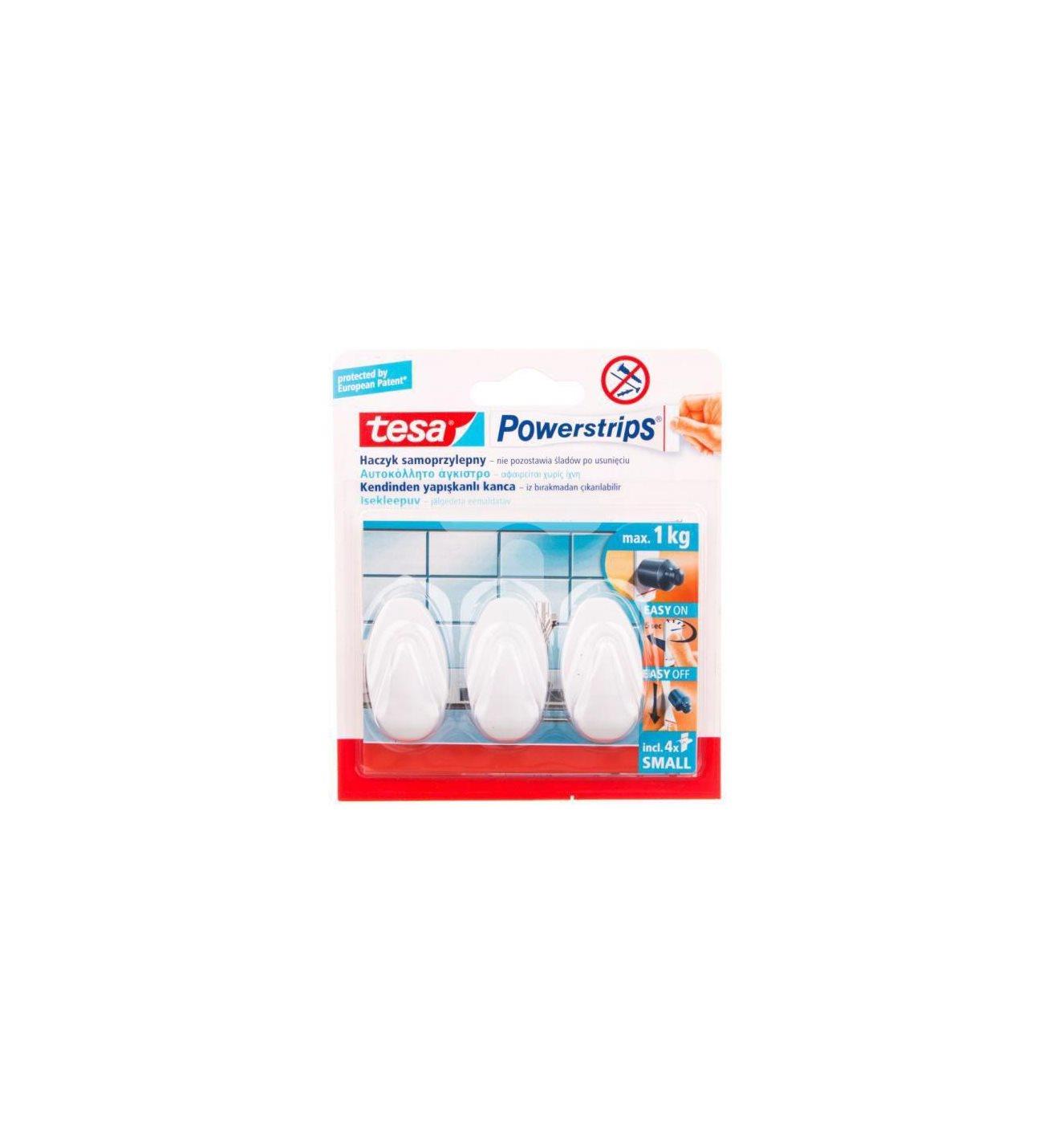 Tesa İz Bırakmadan Sökülebilir Askı Küçük Oval Beyaz, Powerstrıps® 3 Adtx0