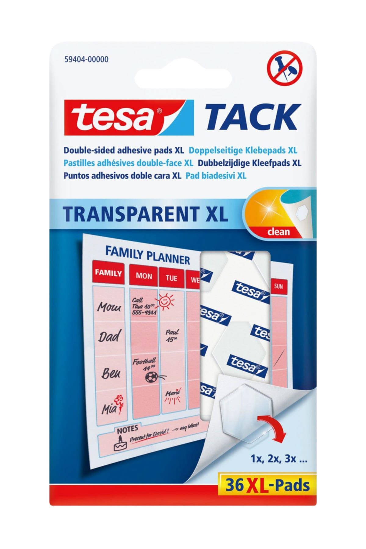 Tesa Tack Çift Taraflı Ped Yapıştıcı Xl Şeffaf 36 Adet
