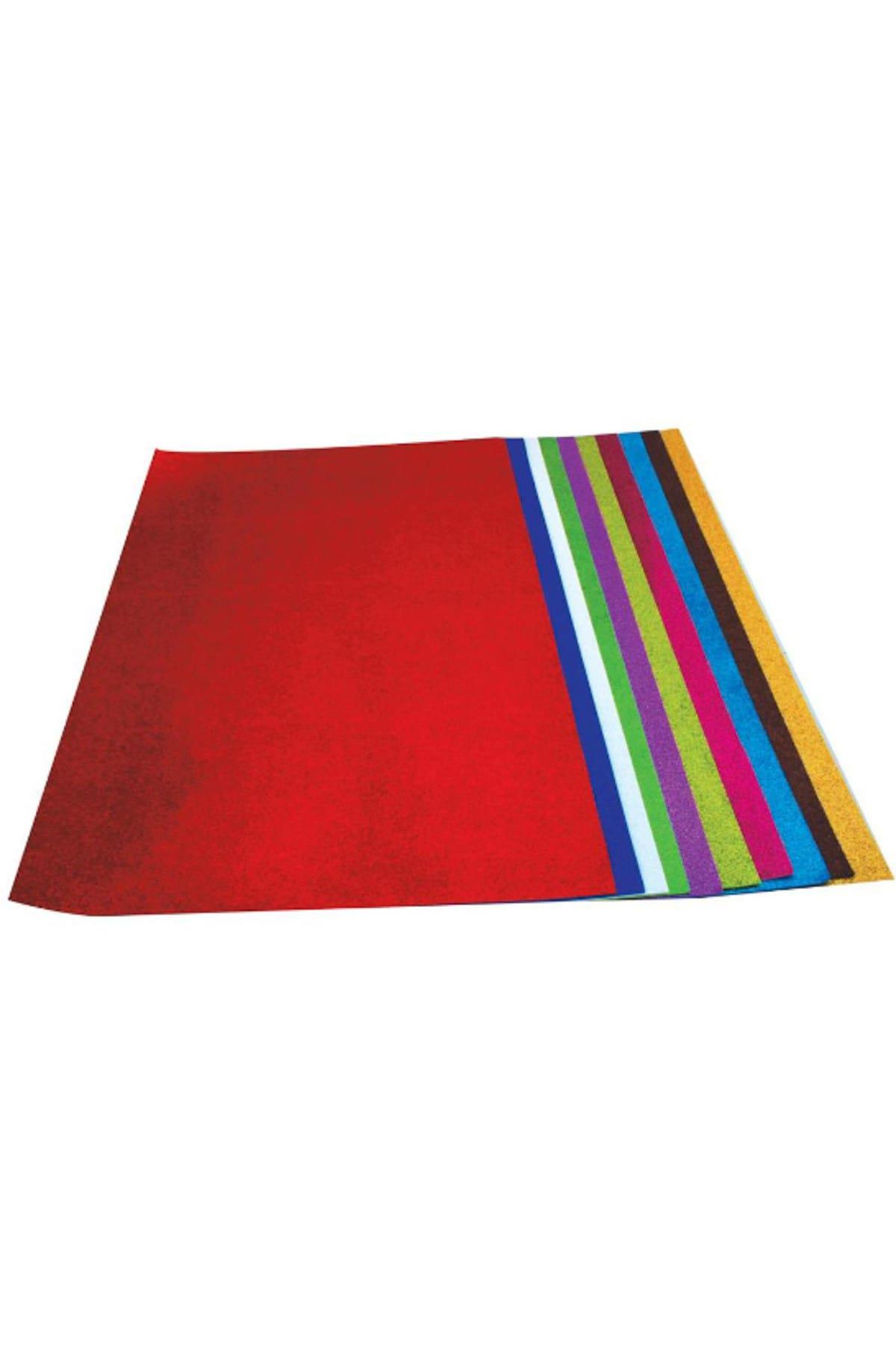 Ticon Fon Kartonu Simli 50 x 70 Cm Simli Kırmızı Fon Kartonu (10 Lu Paket)