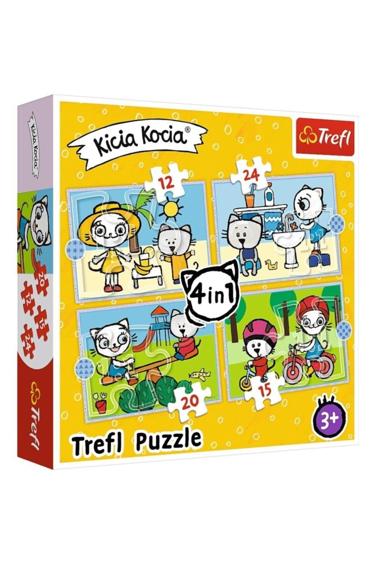 Trefl Çoçuk Puzzle Kıttykıt Dat 4 In 1 Puzzle (35+48+54+70 Parça)