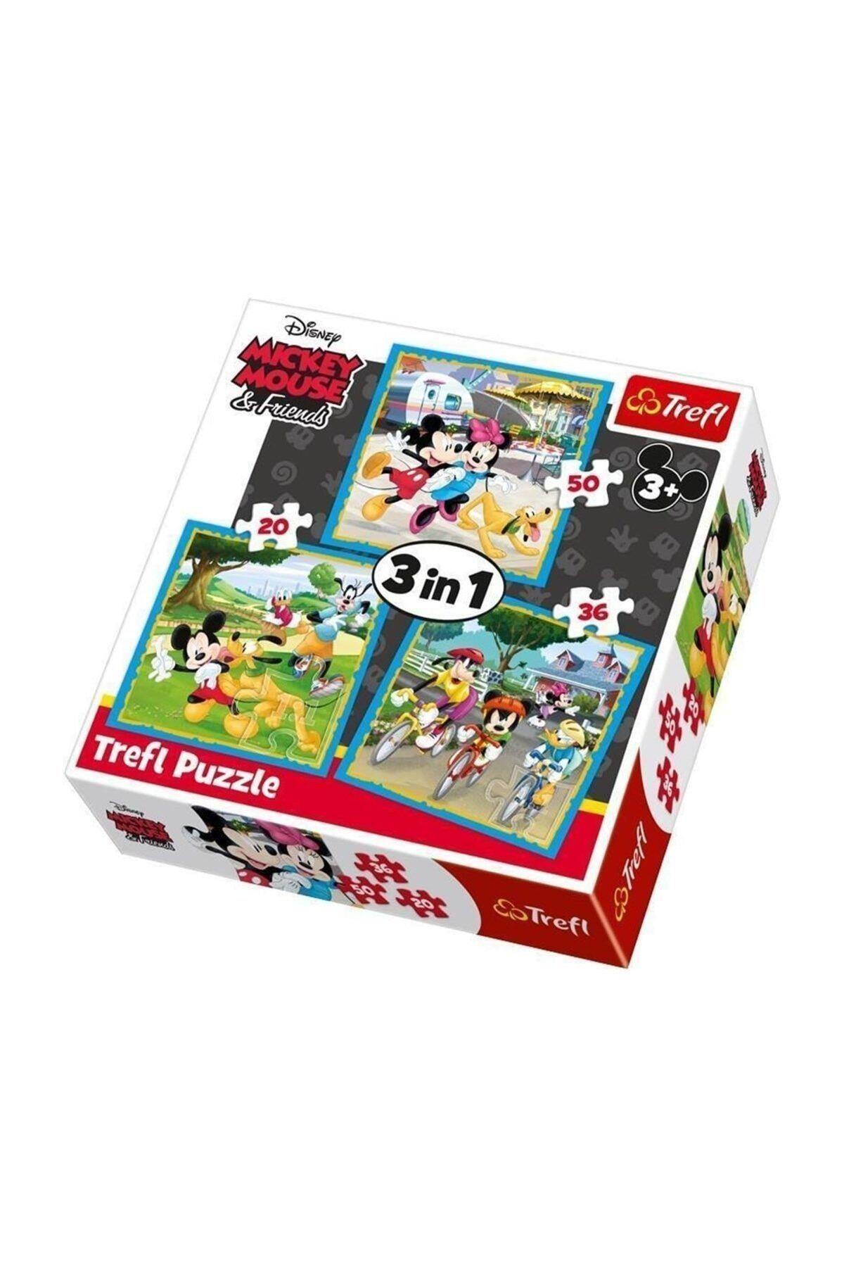 Trefl Puzzle 3 In 1 Mıckey Mouse, Wıth Frıends 34846
