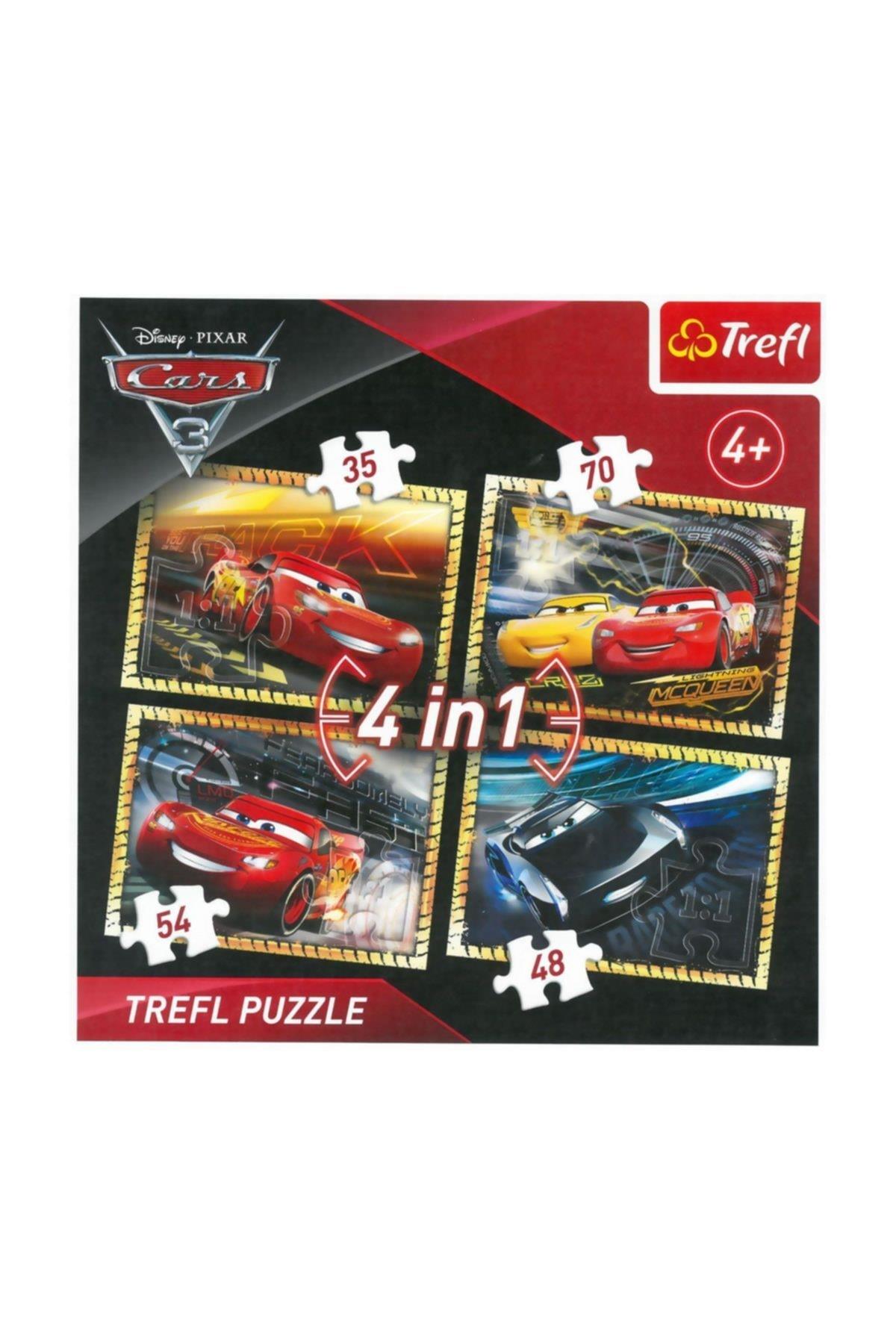 Trefl 4 in1 Disney Cars 3, Ready To Race 35+48+54+70 Parça