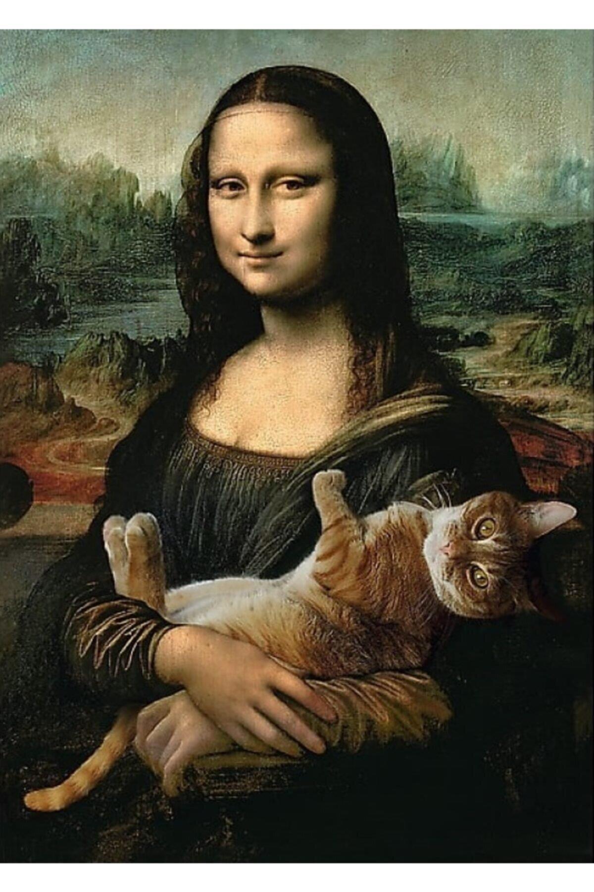 Trefl 500 Parça Mona Lisa ve Kedi Puzzle