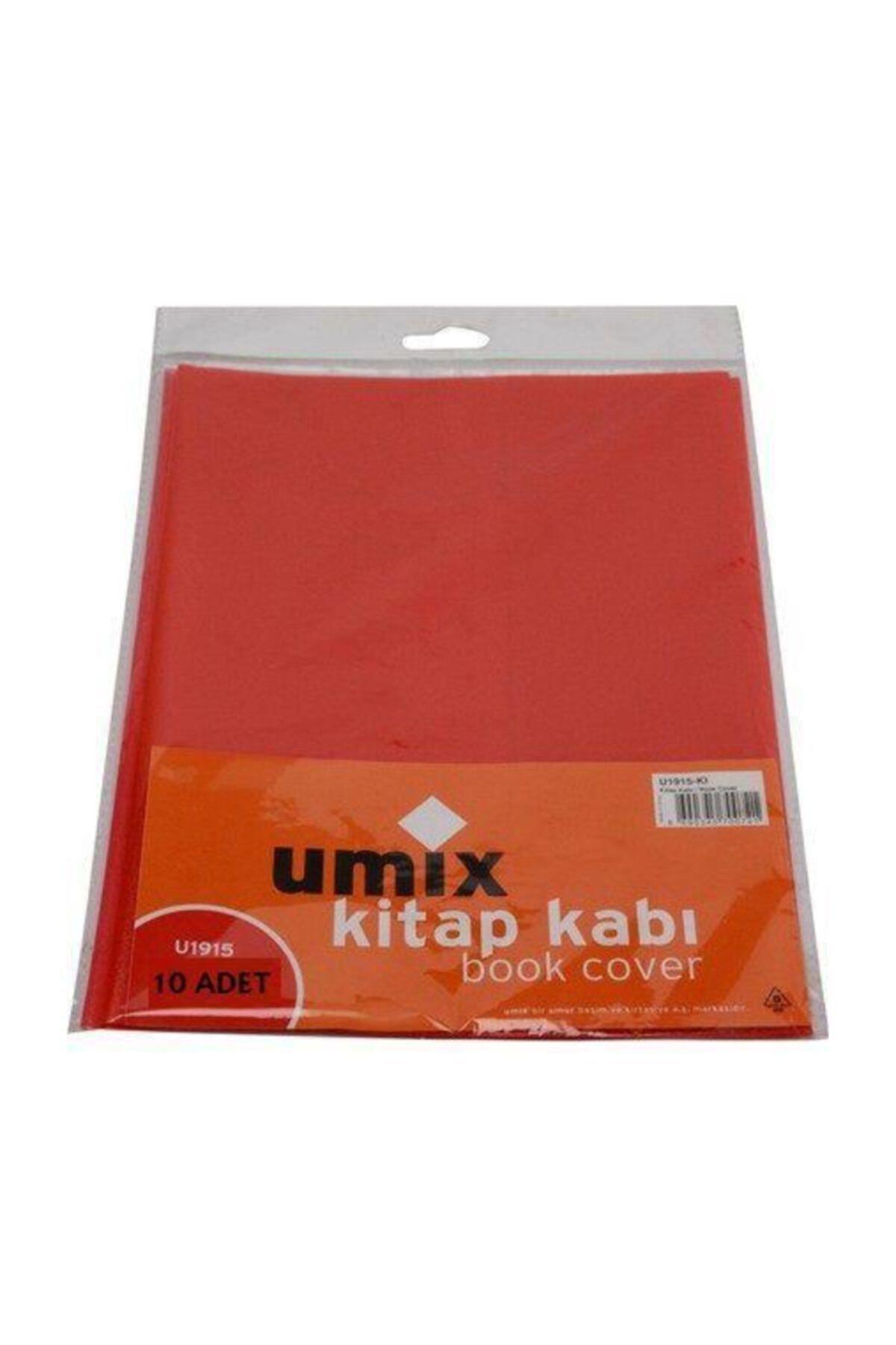 Umix Hazır Kaplık Kitap Kabı Bantlı Kırmızı (10 Lu Paket)
