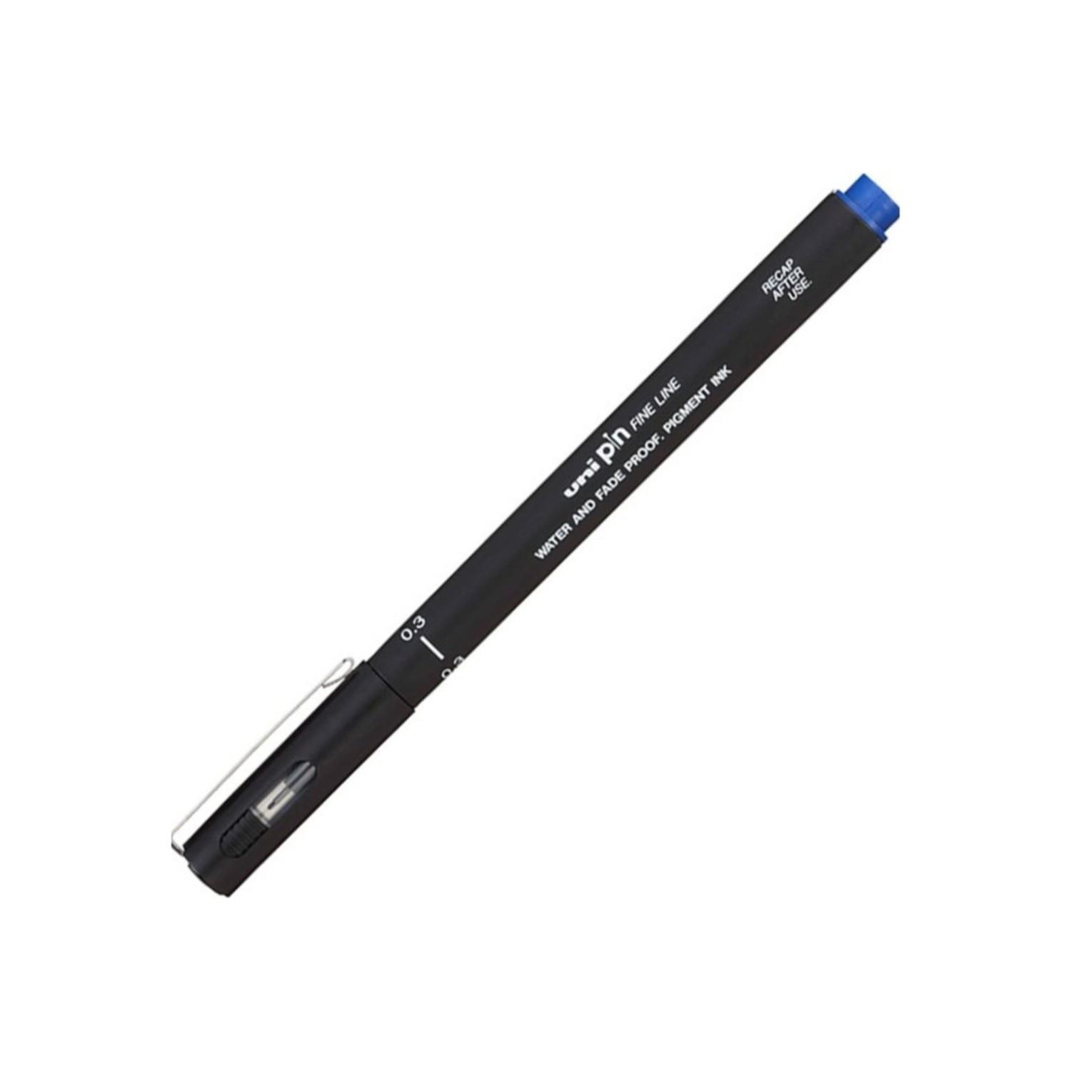 Uni-Ball Çizim Kalemi Akrilik Uçlu Fine Line Pin 0.3 MM Mavi PIN 03-200(M)