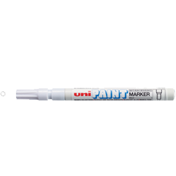 Uni-Ball Markör Boyama Kalemi Paint Marker 0.8-1.2 Mm Beyaz (12 Li Paket)
