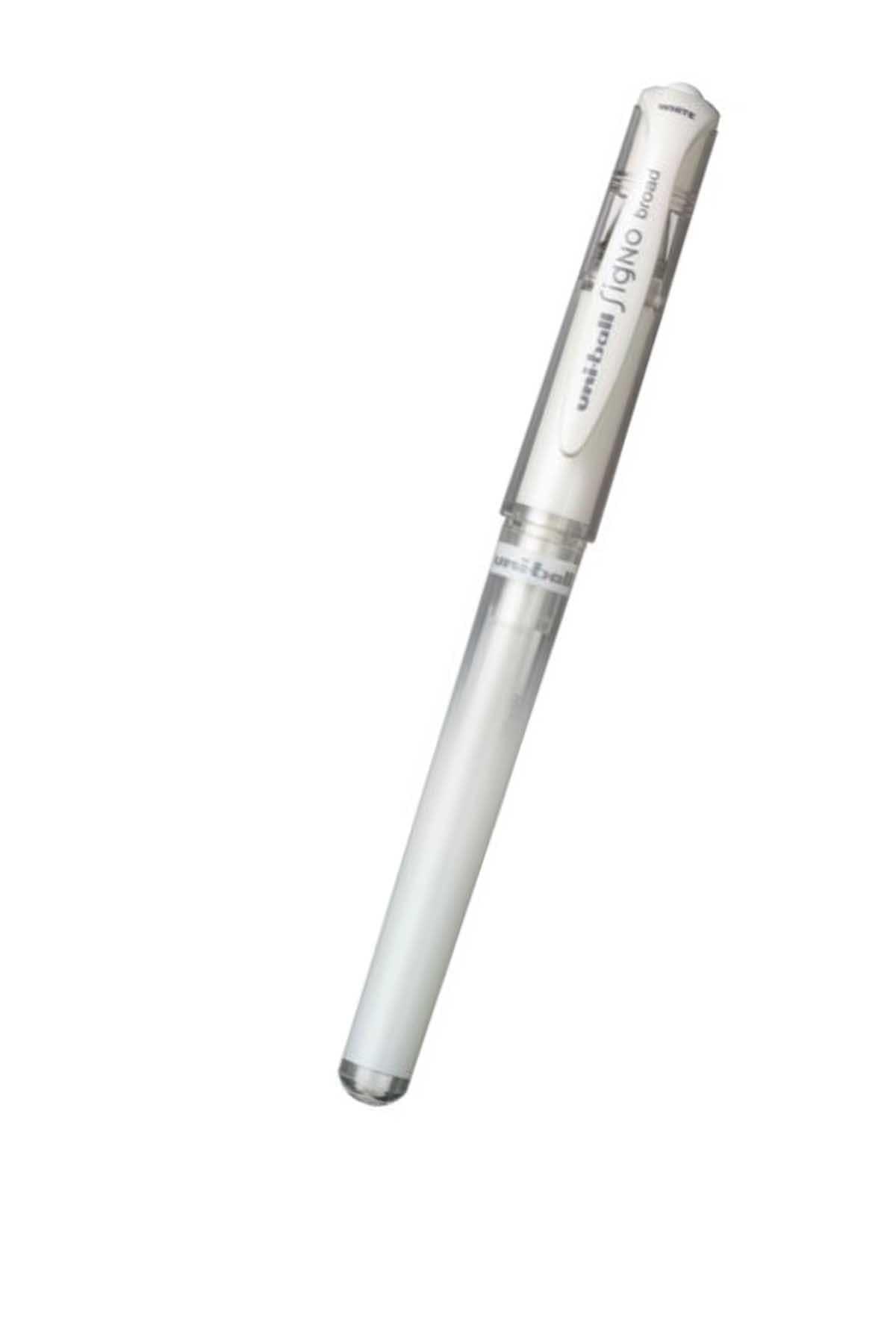Uni-Ball Roller Kalem Signo Broad Jel Bilye Uç Davetiye Kalemi 1.0 MM Beyaz UM-153 (12 Li Paket)