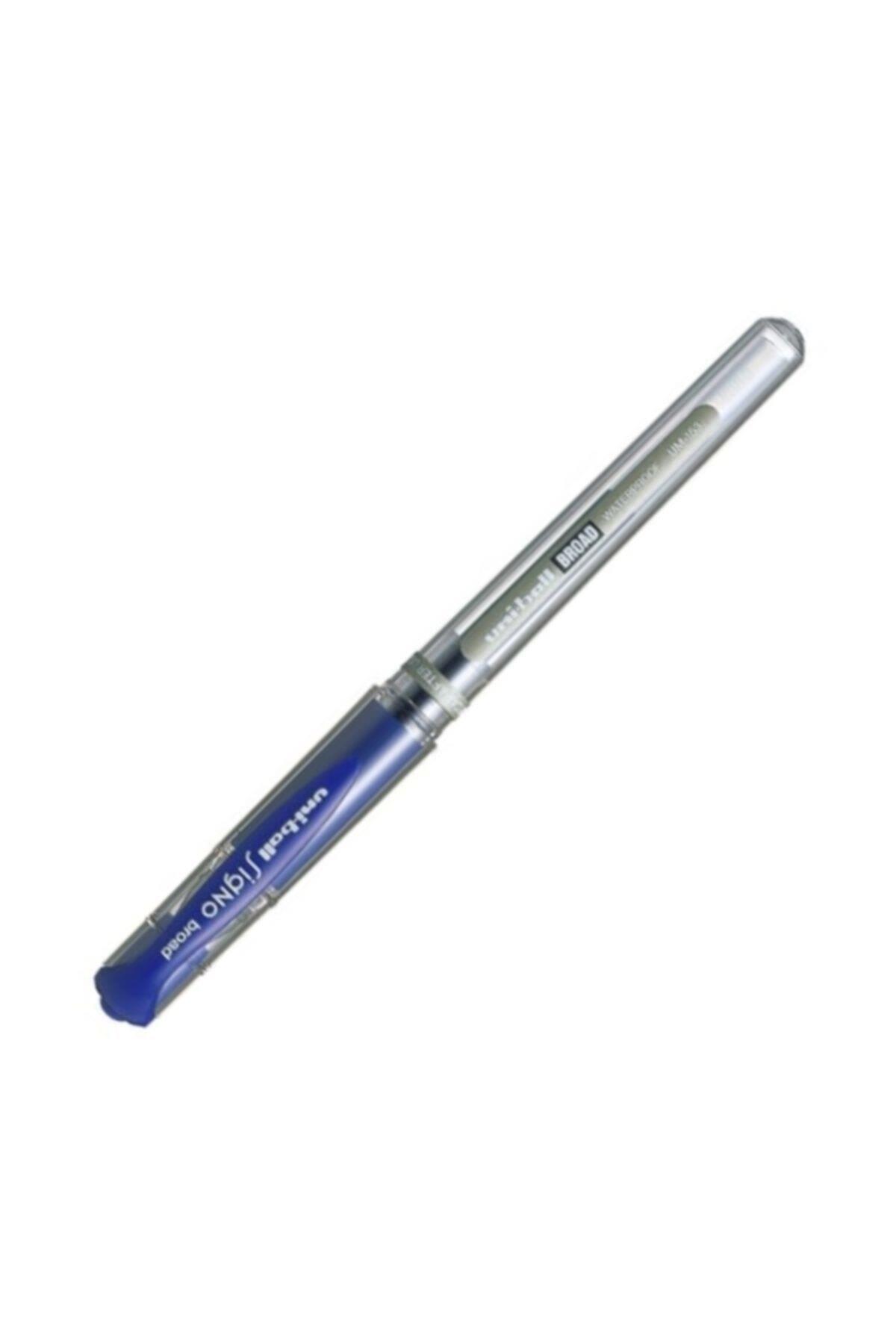Uni-Ball Roller Kalem Signo Broad Jel Bilye Uç İmza Kalemi 1.0 MM Mavi UM-153