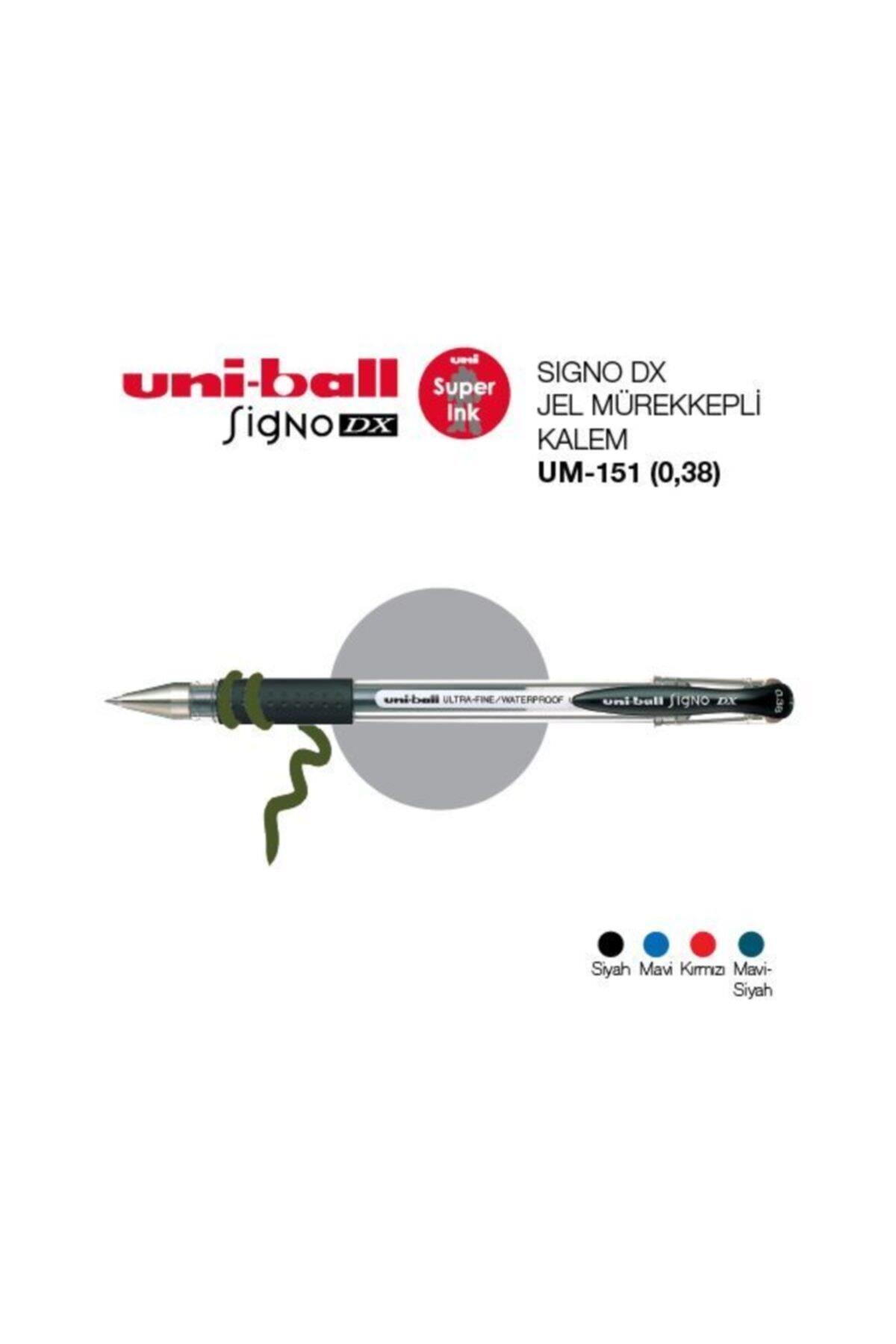 Uni-Ball Roller Kalem Signo DX Jel Bilye Uç 0.38 MM Mavi UM-151