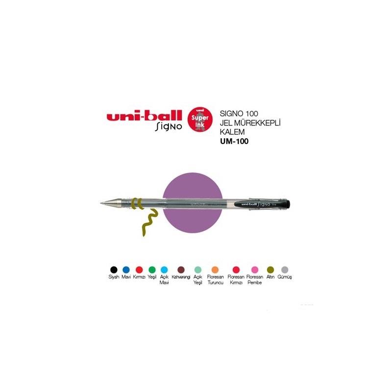 Uni-Ball Roller Kalem Signo Fine Jel Bilye Uç 0.8 MM Altın UM-100