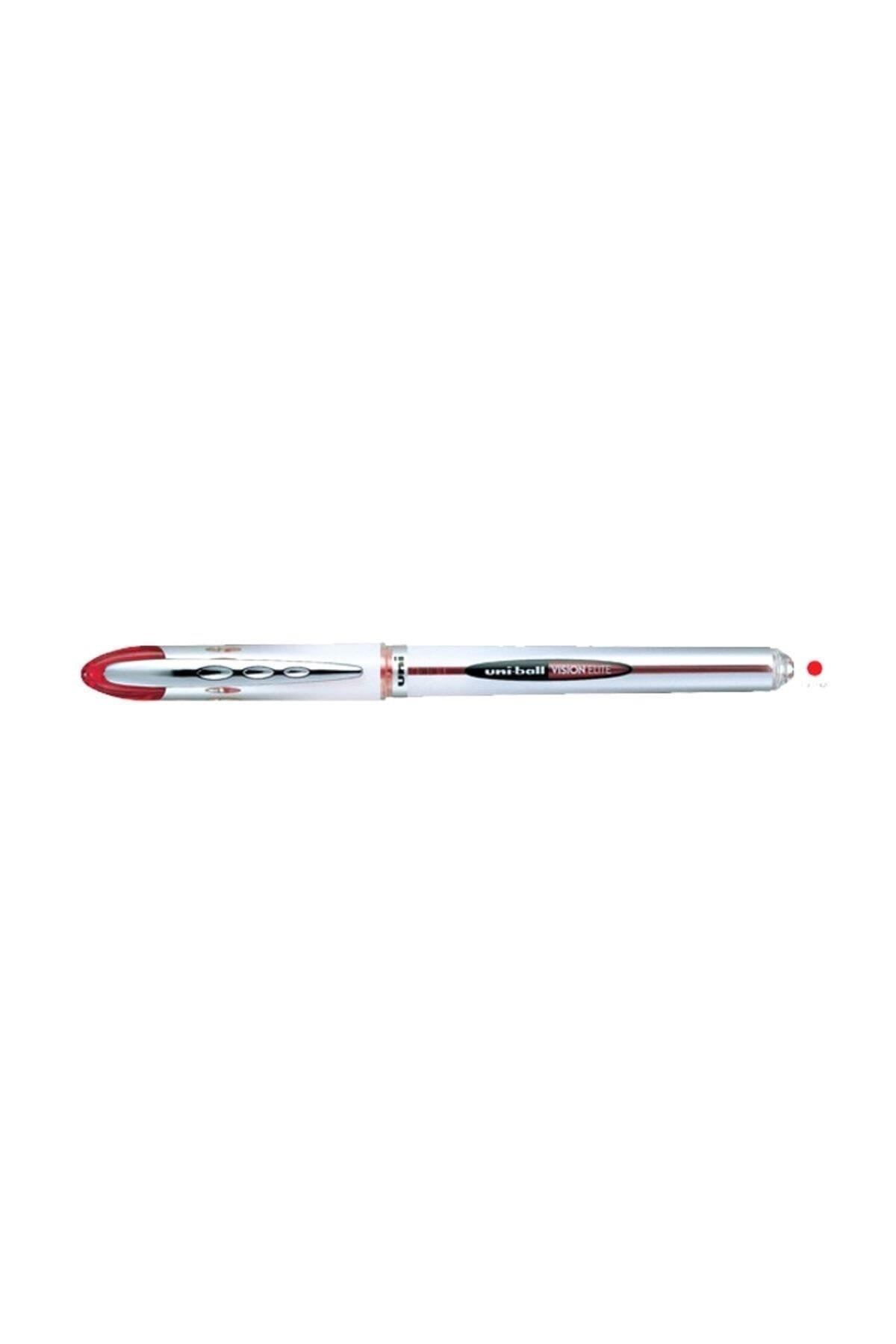 Uni-Ball Roller Kalem Vision Elite Bilye Uç 0.8 MM Kırmızı (12 Li Paket)