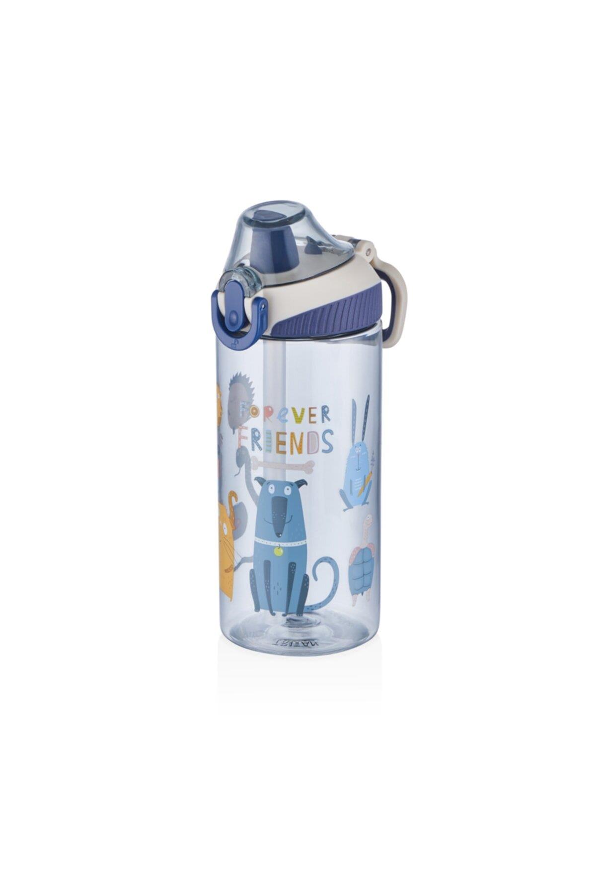 Vagonlife Tritan 500 ml Silikon Pipetli Çocuk Su Matarası Tritan Suluk