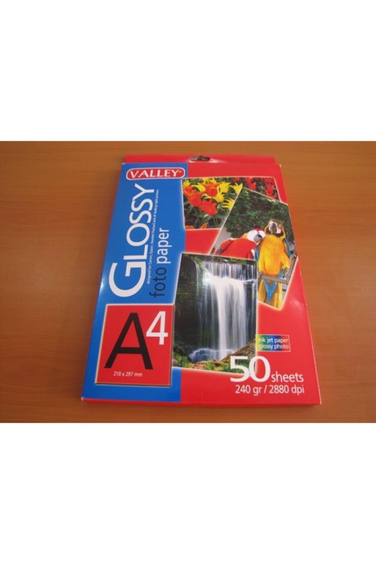 Valley A-4 Fotoğraf Kağıdı Glossy 240 gr 50 Li Val-6245 (1 Paket 50 Adet)