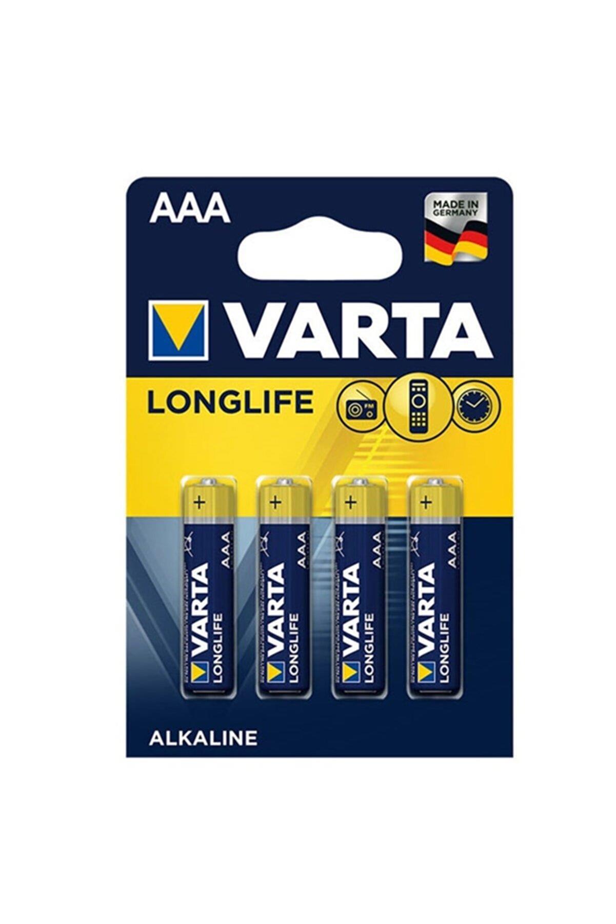 Varta Alkalin İnce Kalem Pil (AAA) Long Life Extra 4 Lü