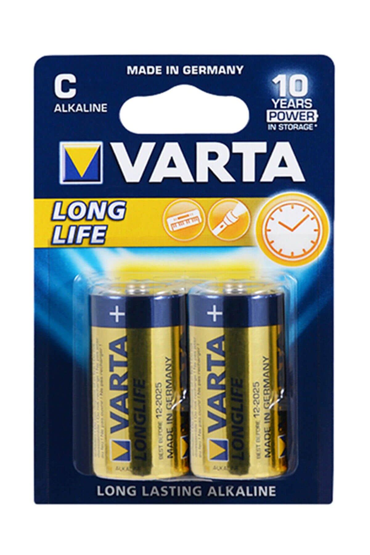 Varta 4114 Longlife Extra Alkalin Orta Boy C Pil 2 Li
