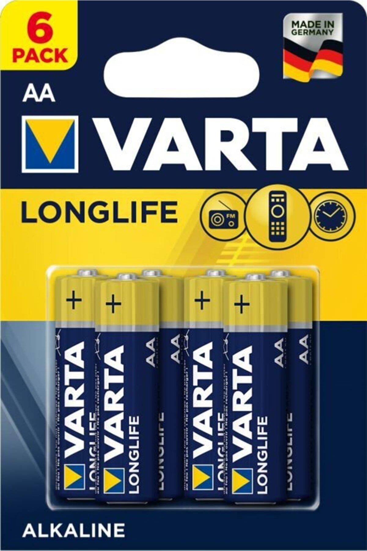 Varta Longlife Alkaline AA Kalem Pil 6 Lı Paket