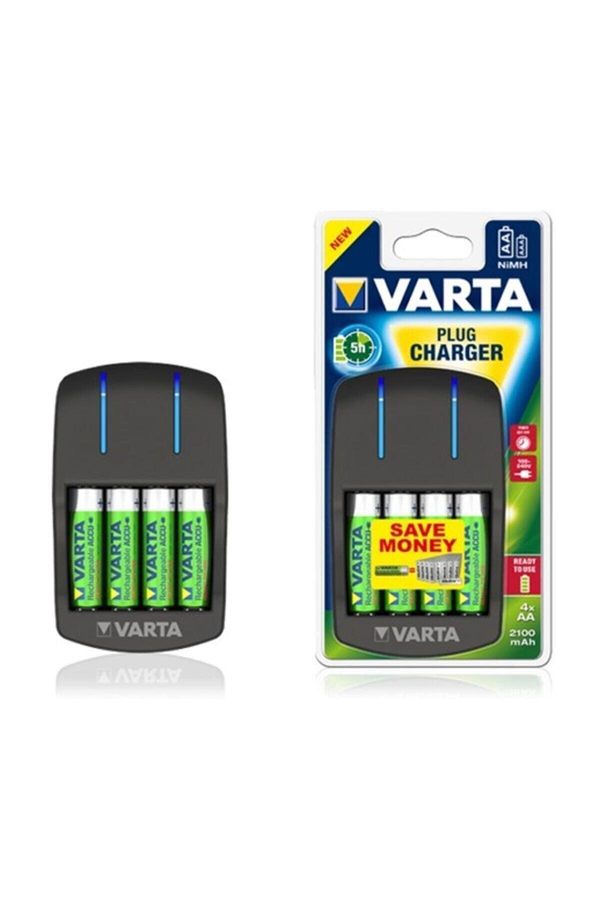 Varta Plug Şarj Cihazı + 4*2100 Mah Şarjlı Pil