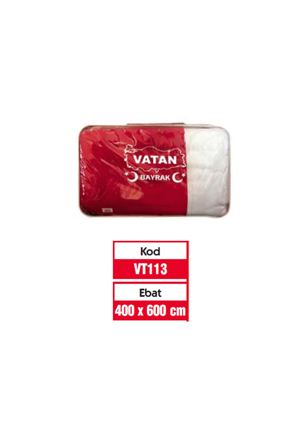 Vatan Bez Bayrak Türk %100 Polyester 400 x 600