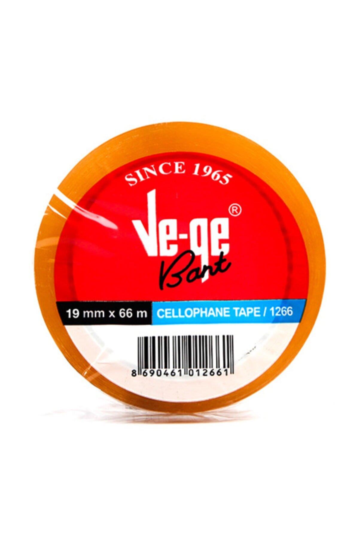 Ve-Ge Selefon Bant 19mm x 66 Metre Ets Mavi Şeritli Tekli (1 Adet)