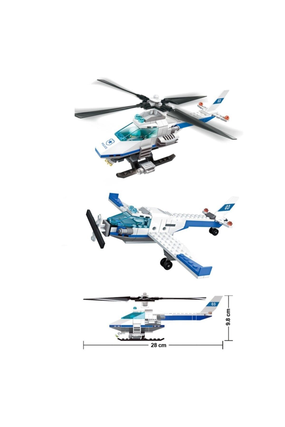 Wange Polis Helikopteri 206 Parça Oyuncak Blok Seti