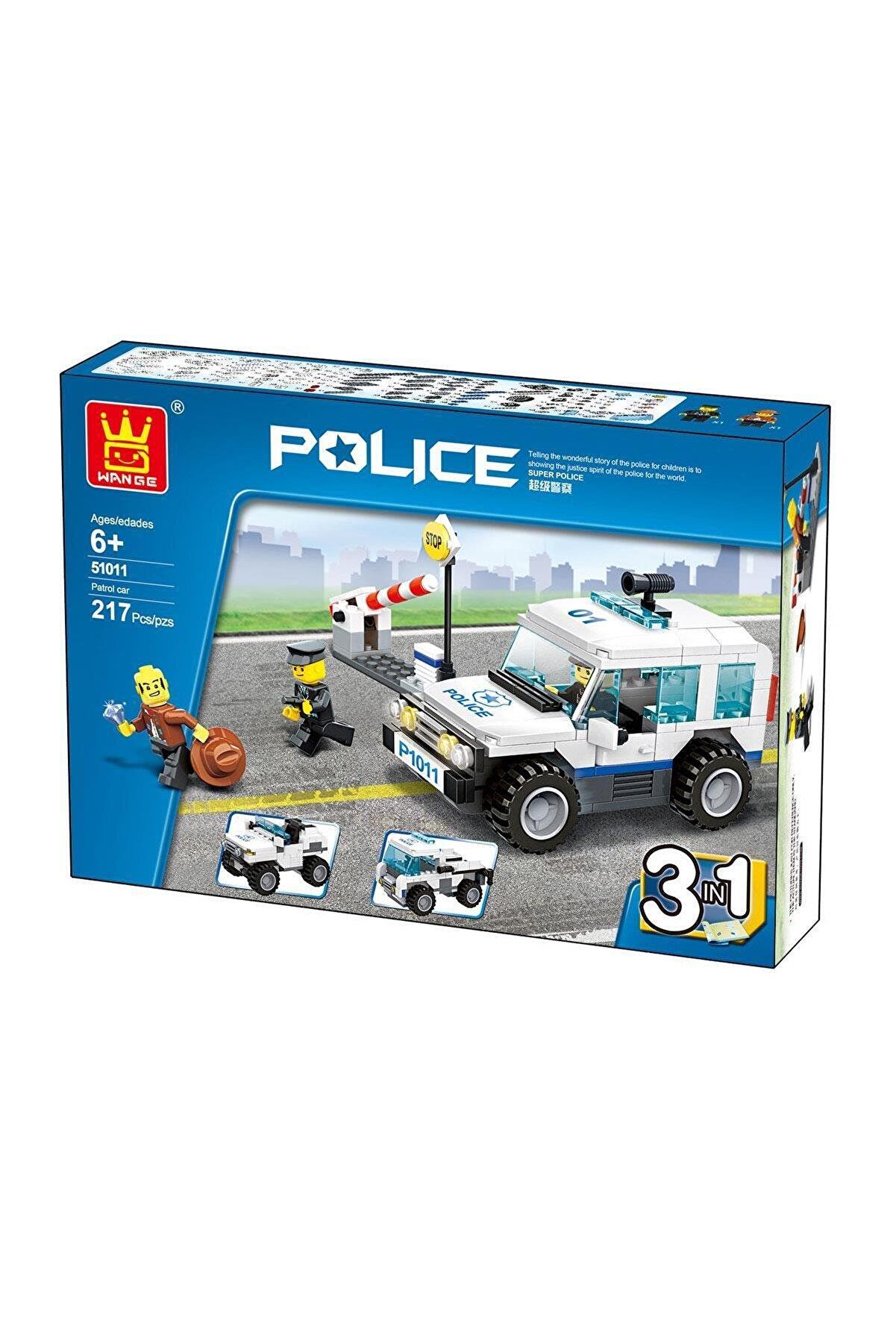 Wange Lego 217 Parça Polis Devriye Arabası 3in1