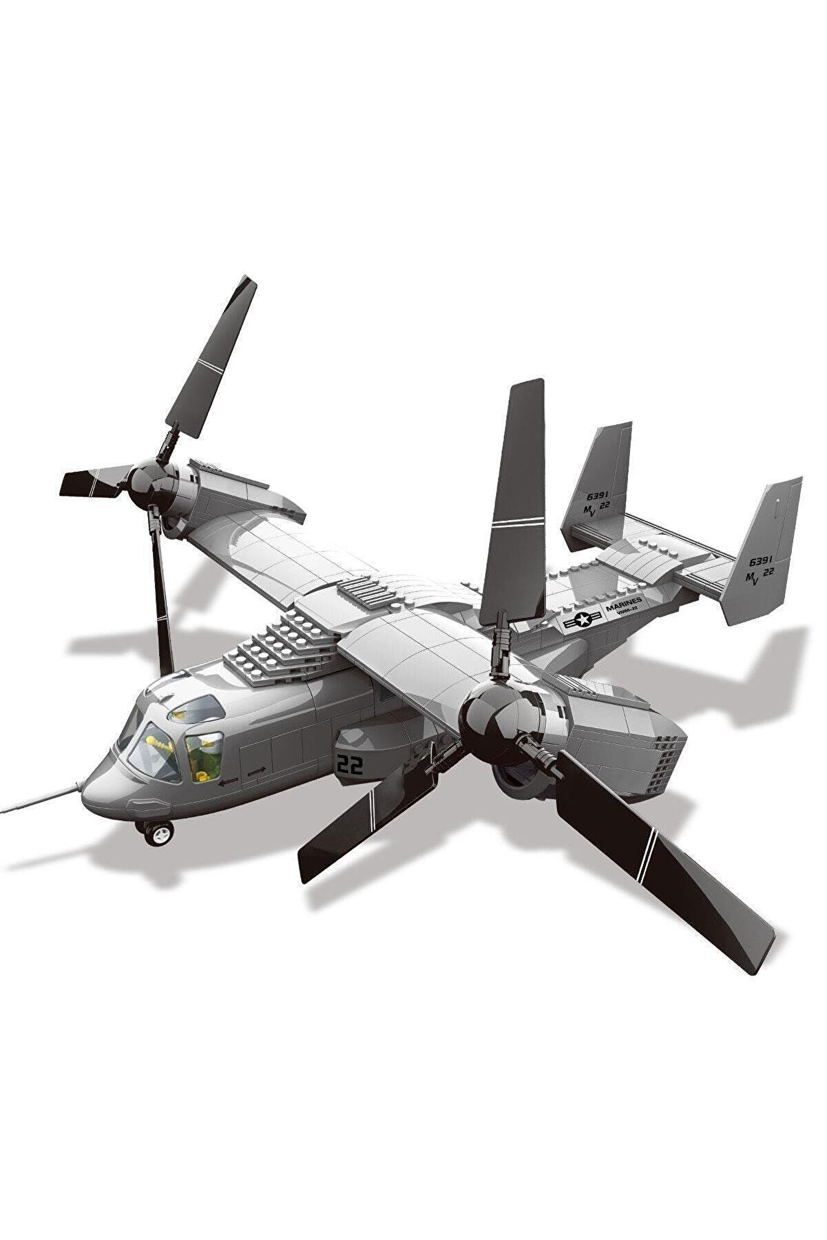 Wange LEGO 605 Parça V - 22 Osprey Aircraft - Savaş Uçağı