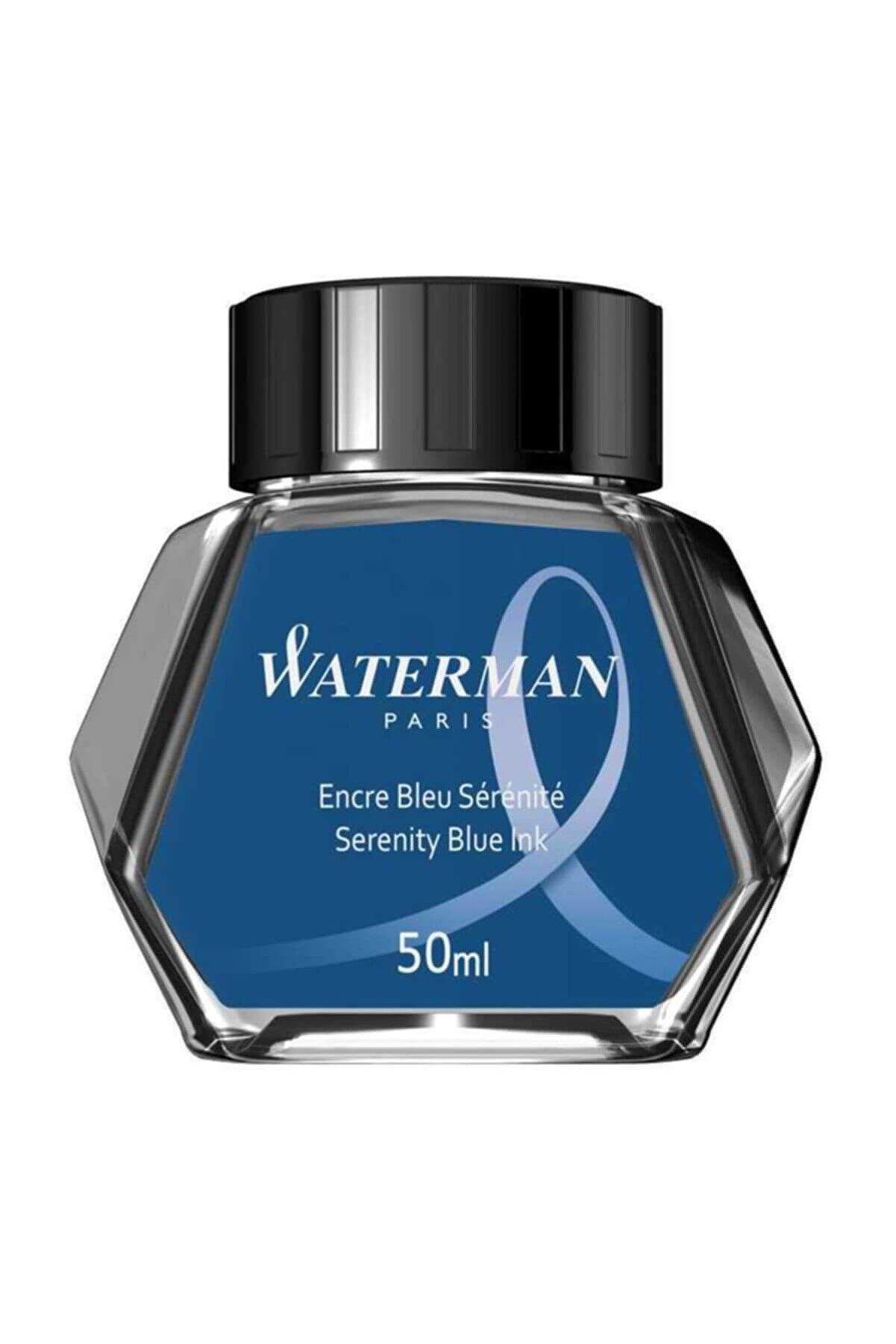 Waterman Cam Şişede 50 ML Mavi Dolma Kalem Mürekkebi